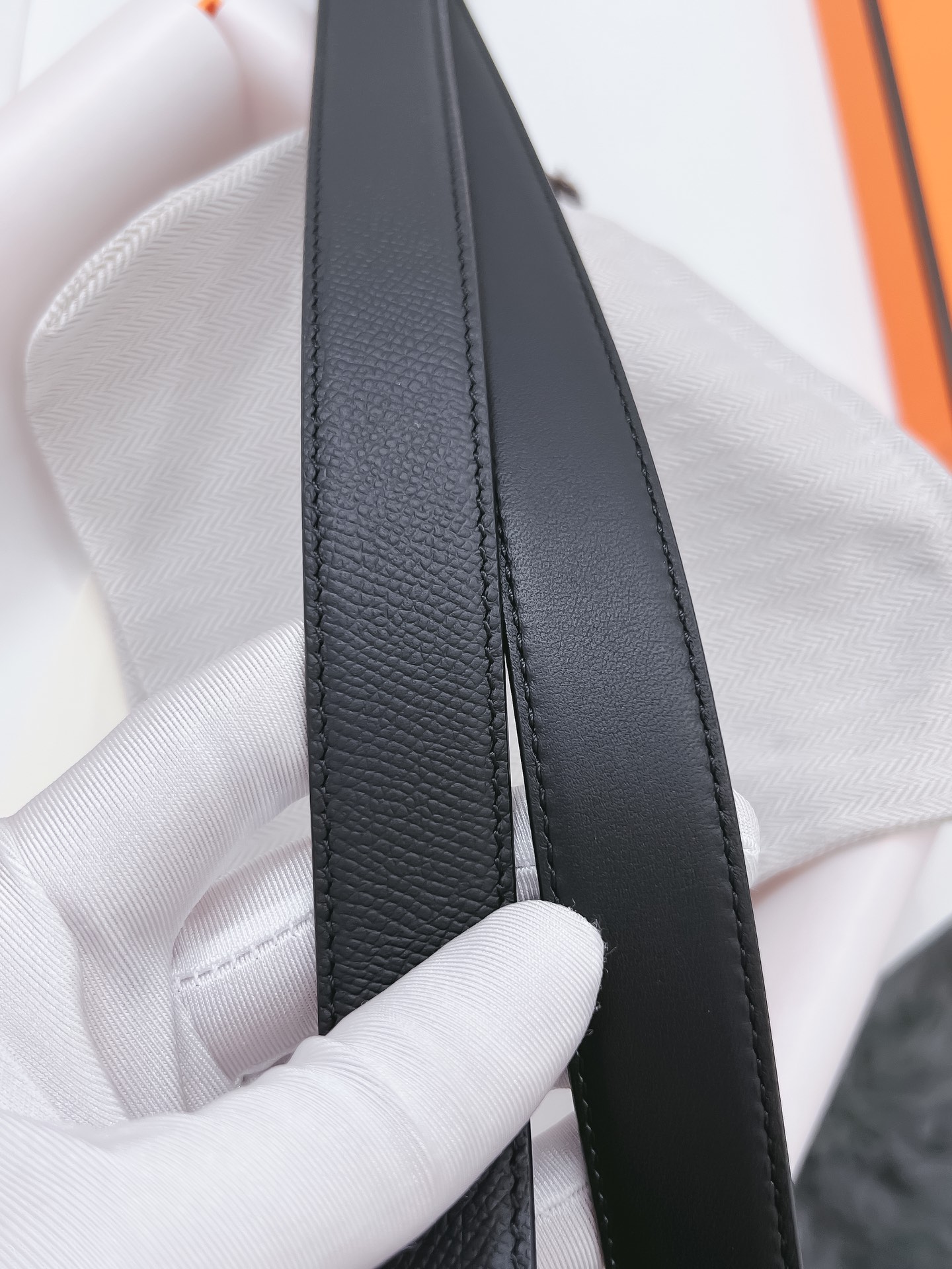 Hermès Female Basic Belt Cow Leather Black 110cm-m