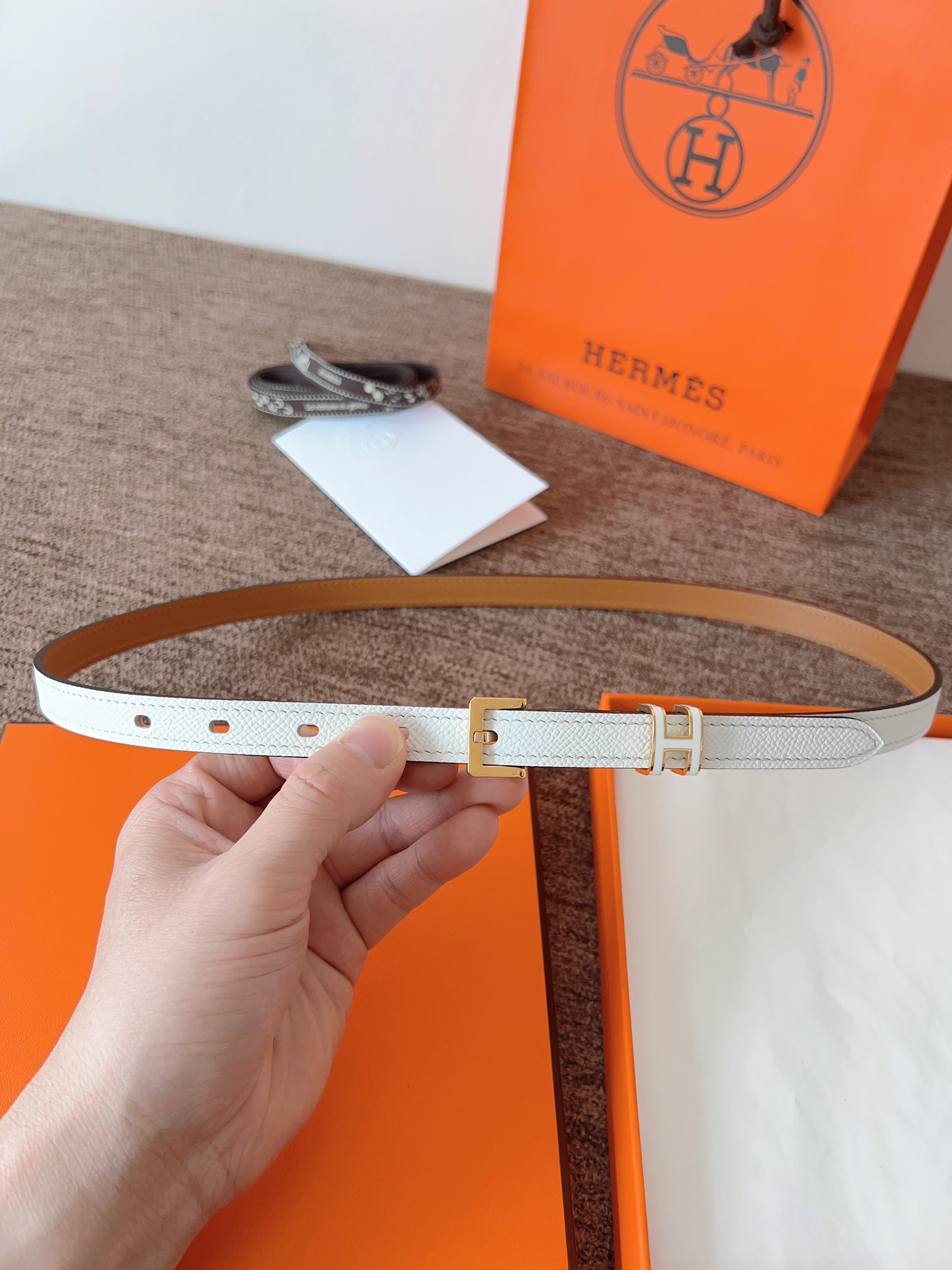 Hermès Female Leather Belt 15mm-13514-l