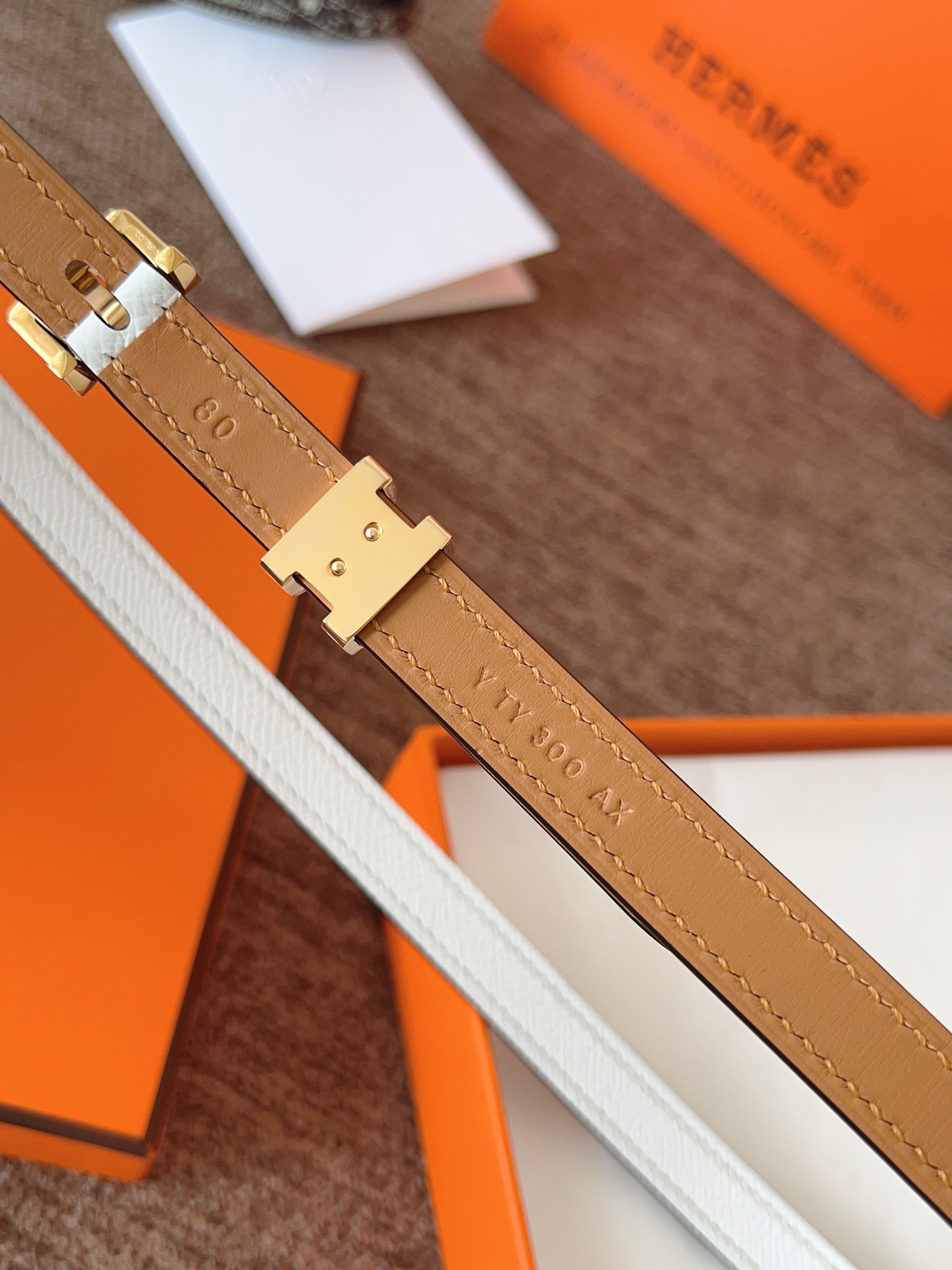 Hermès Female Leather Belt 15mm-13514-l
