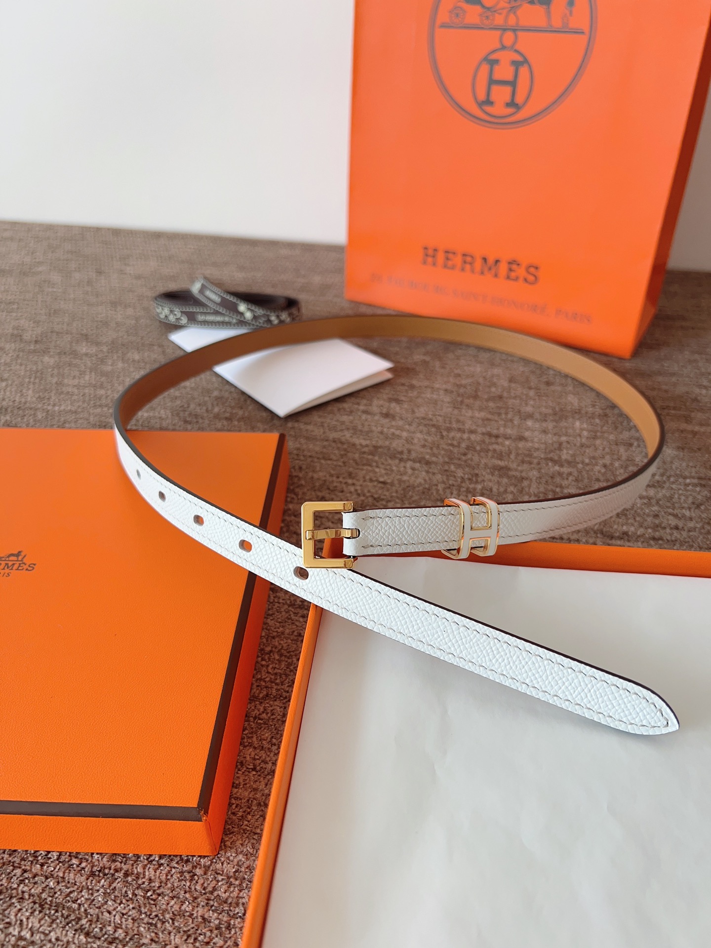 Hermès Female Leather Belt 15mm-13514-l