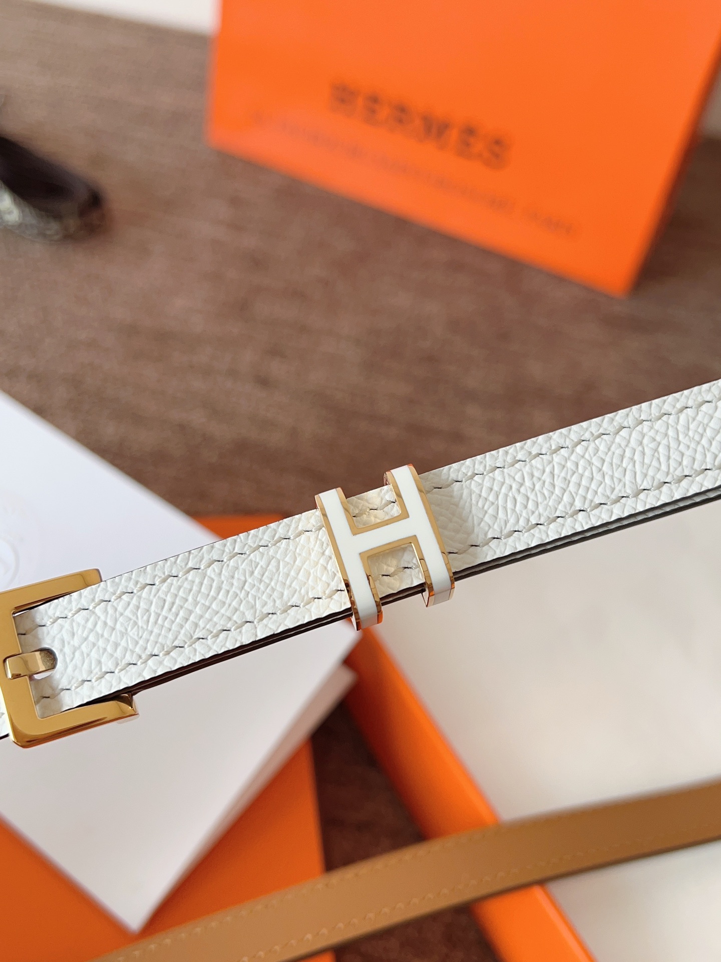 Hermès Female Leather Belt 15mm-13514-l