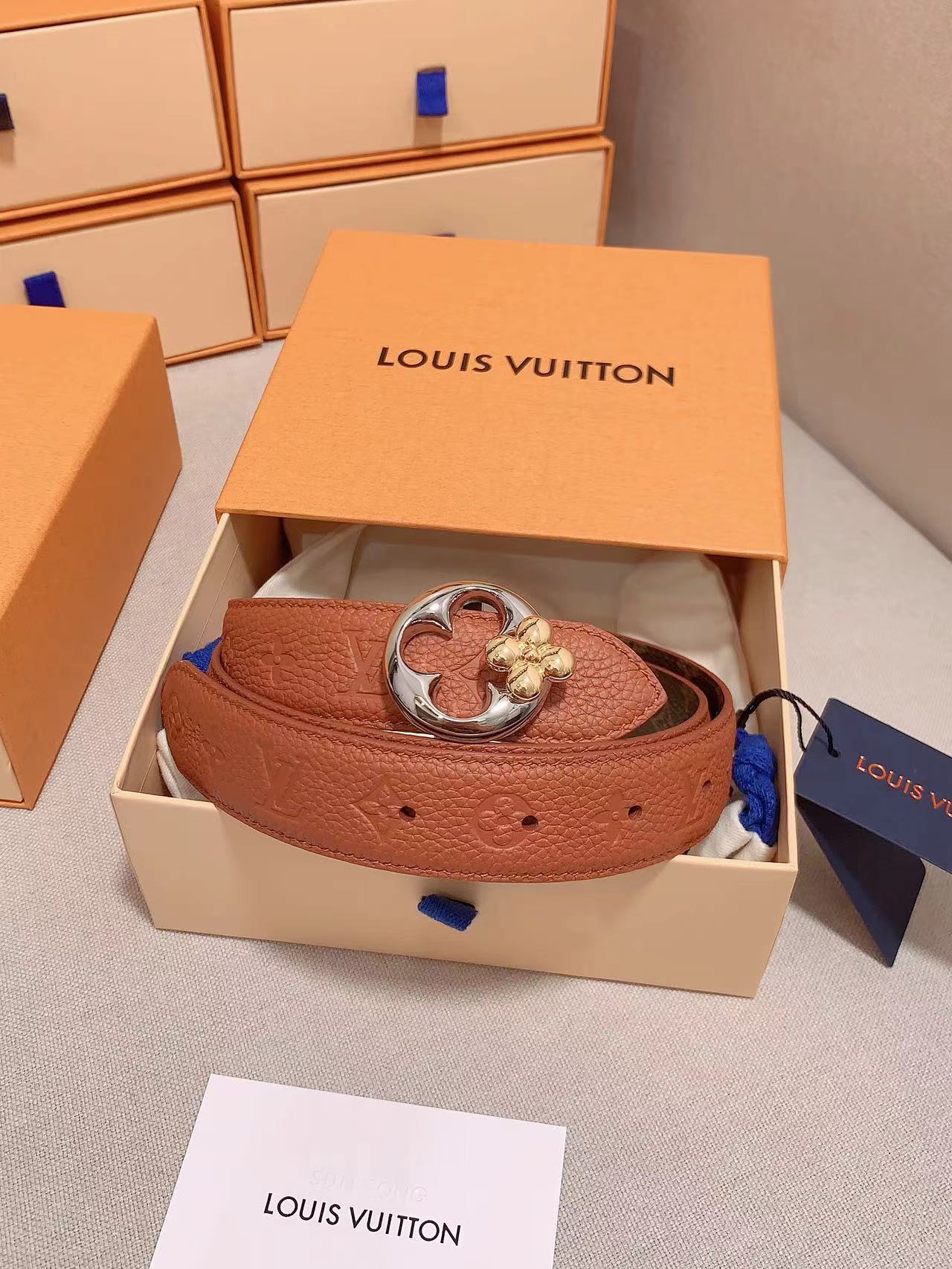 Louis Vuitton Female Basic Belt Cow Leather S-m-l