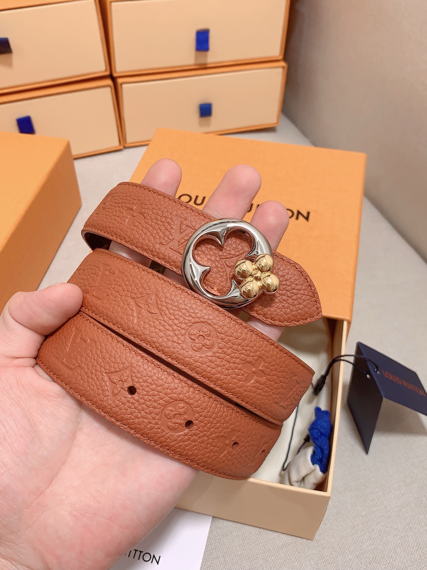 Louis Vuitton Female Basic Belt Cow Leather S-m-l