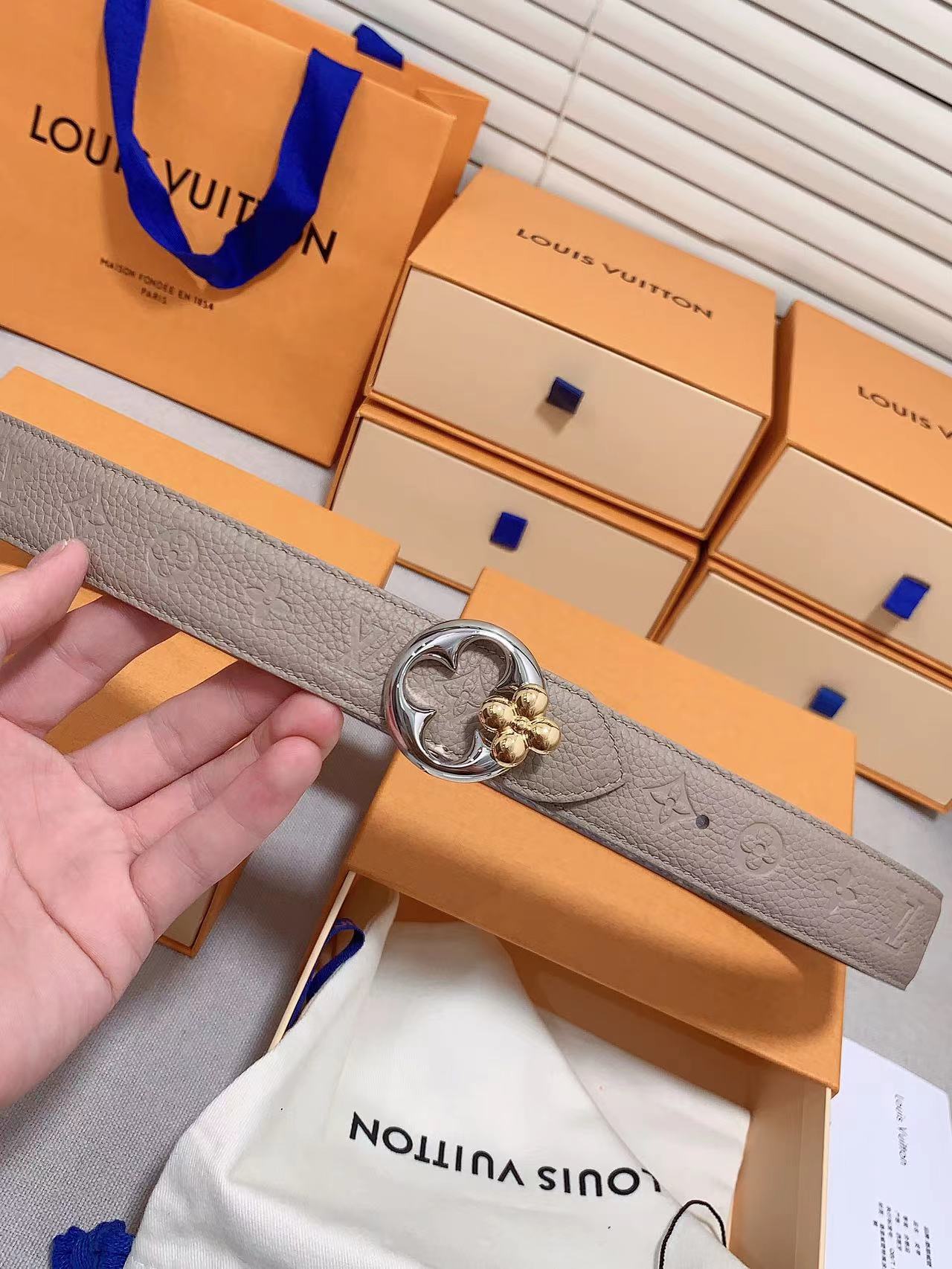 Louis Vuitton Female Basic Belt Cow Leather S-m-l