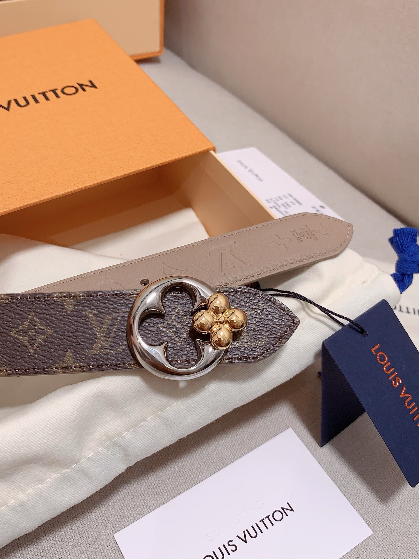 Louis Vuitton Female Basic Belt Cow Leather S-m-l