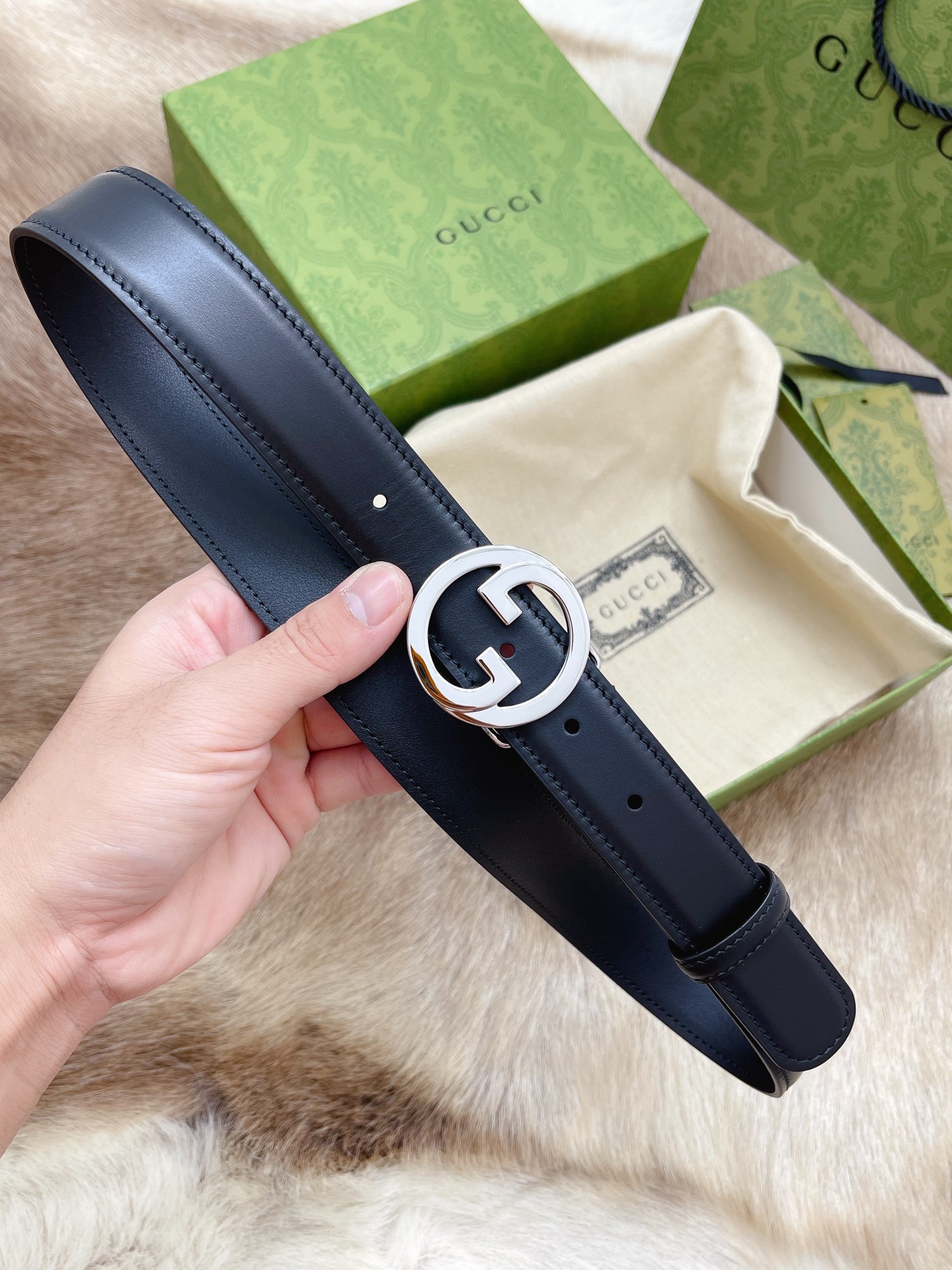 Gucci Female Basic Belt Cow Leather 13514-m