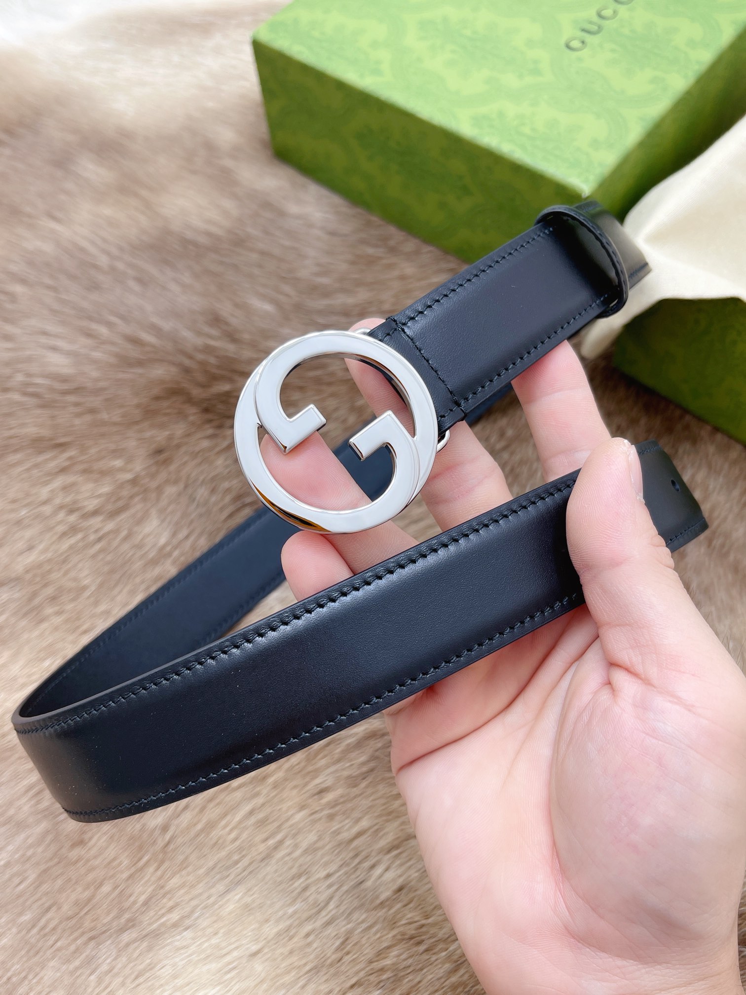 Gucci Female Basic Belt Cow Leather 13514-m