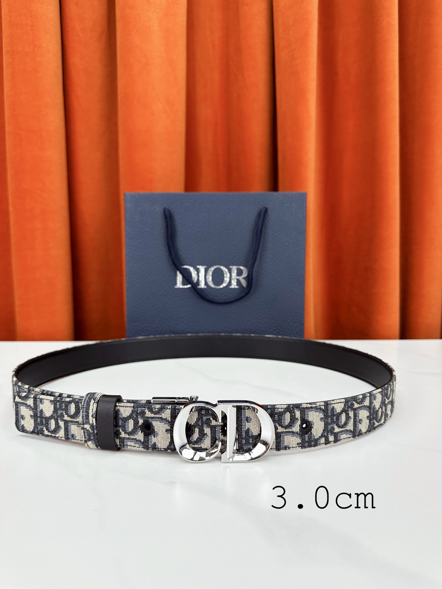 Dior Female Basic Belt Cow Leather Gold 30mm-m-l