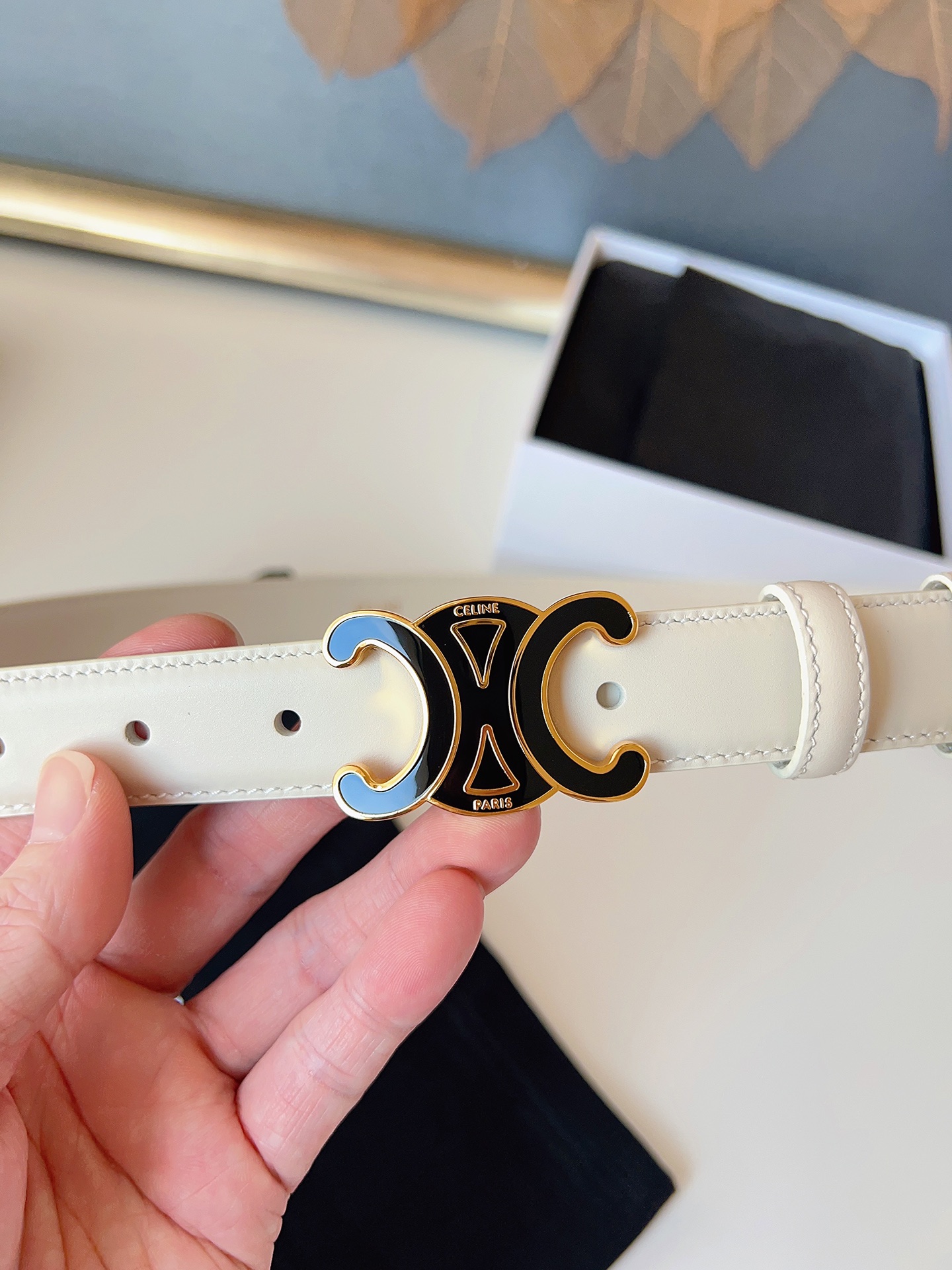 Celine Female Basic Belt Gold M-l