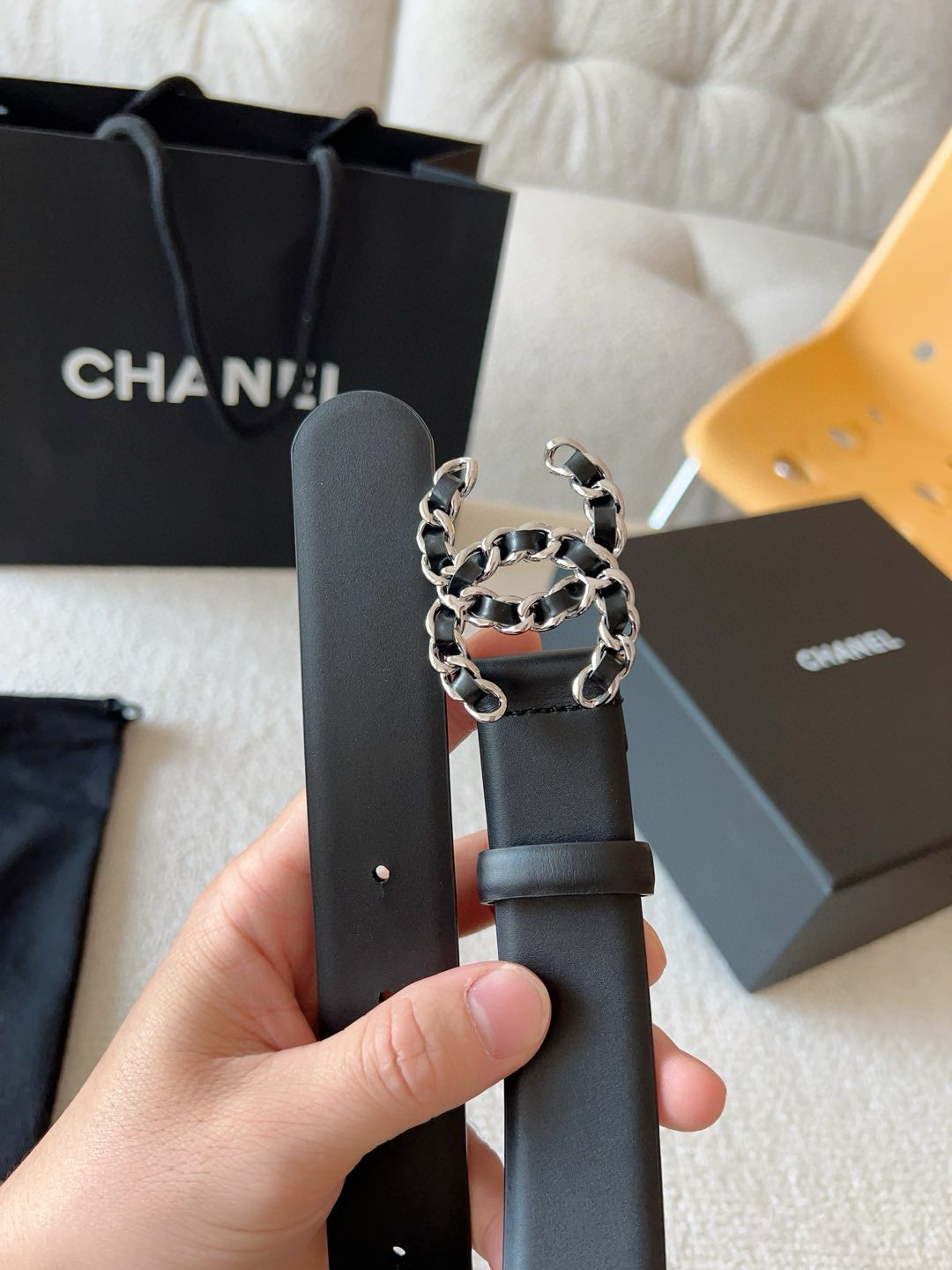 Chanel Female Basic Belt Cow Leather 30mm