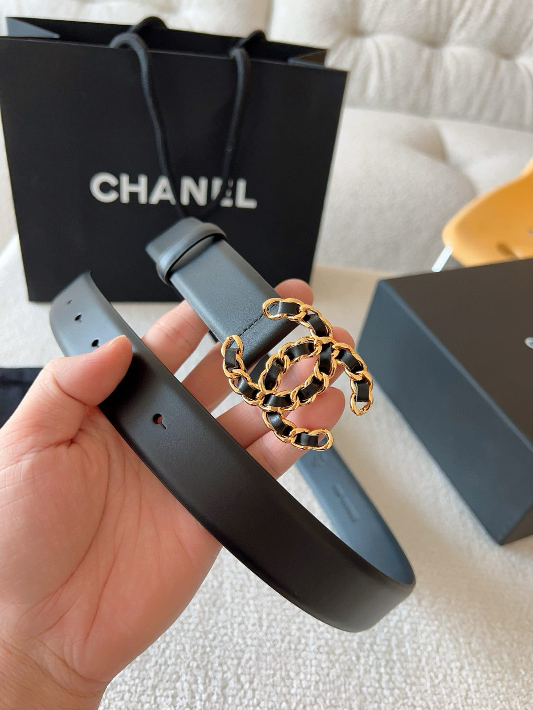 Chanel Female Basic Belt Cow Leather 30mm