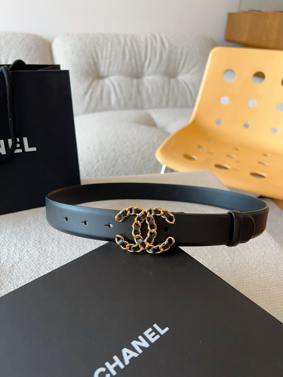 Chanel Female Basic Belt Cow Leather 30mm