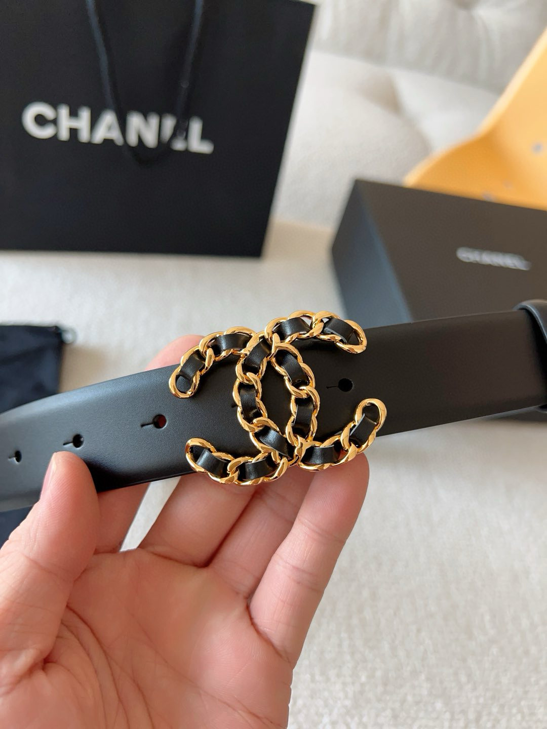 Chanel Female Basic Belt Cow Leather 30mm