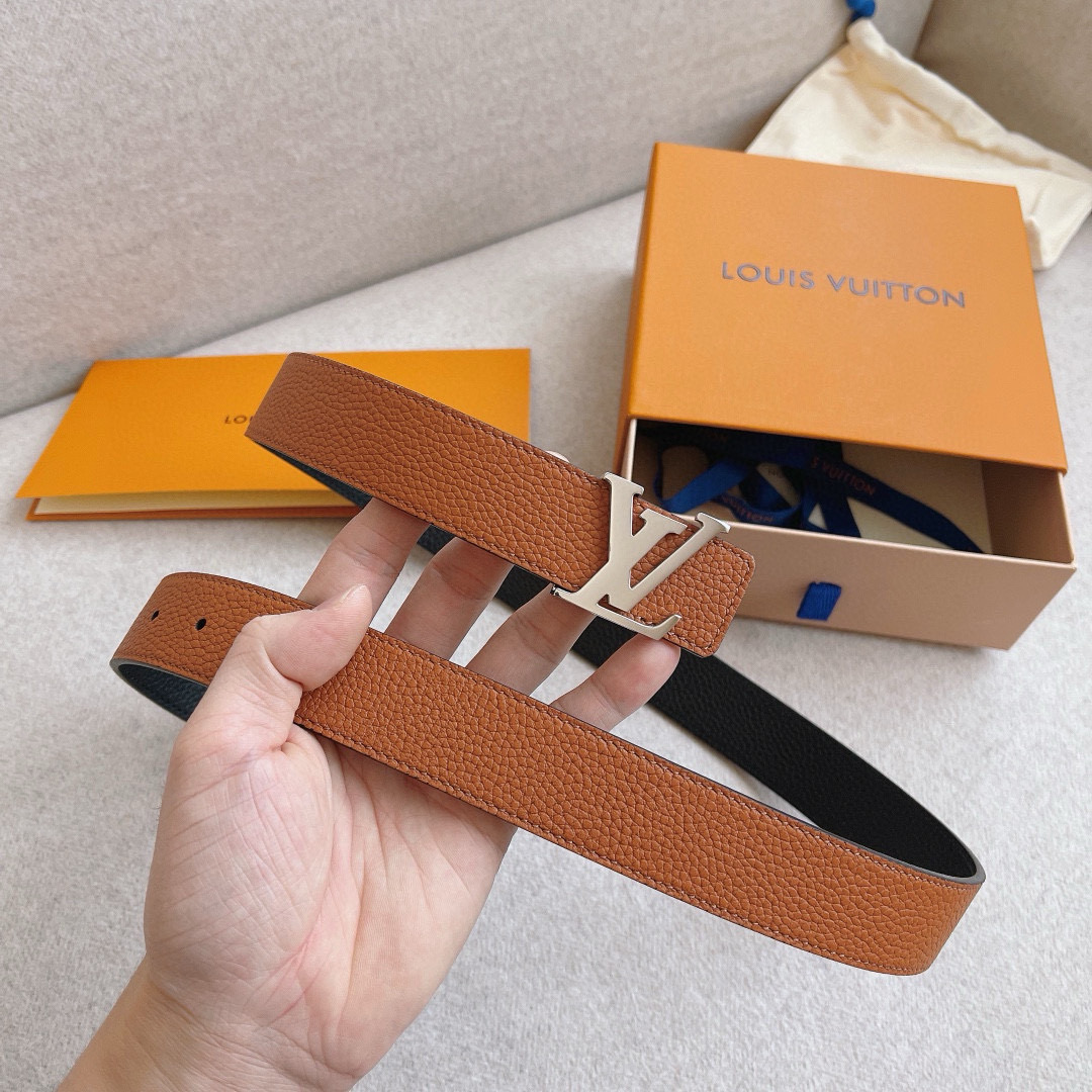 Louis Vuitton Female Basic Belt Cow Leather 30mm-s-l