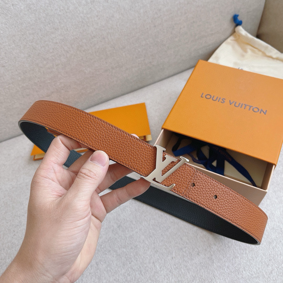 Louis Vuitton Female Basic Belt Cow Leather 30mm-s-l