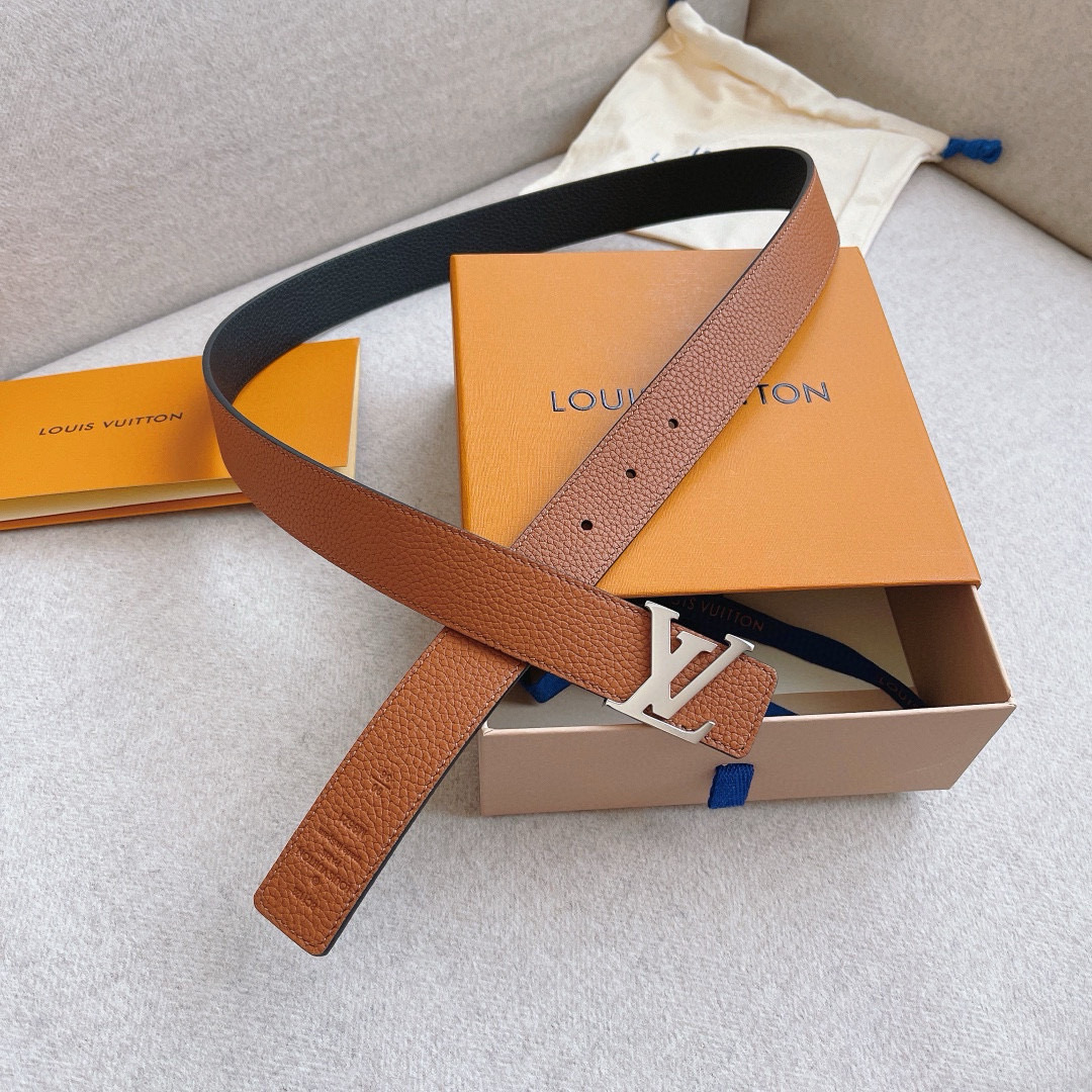 Louis Vuitton Female Basic Belt Cow Leather 30mm-s-l