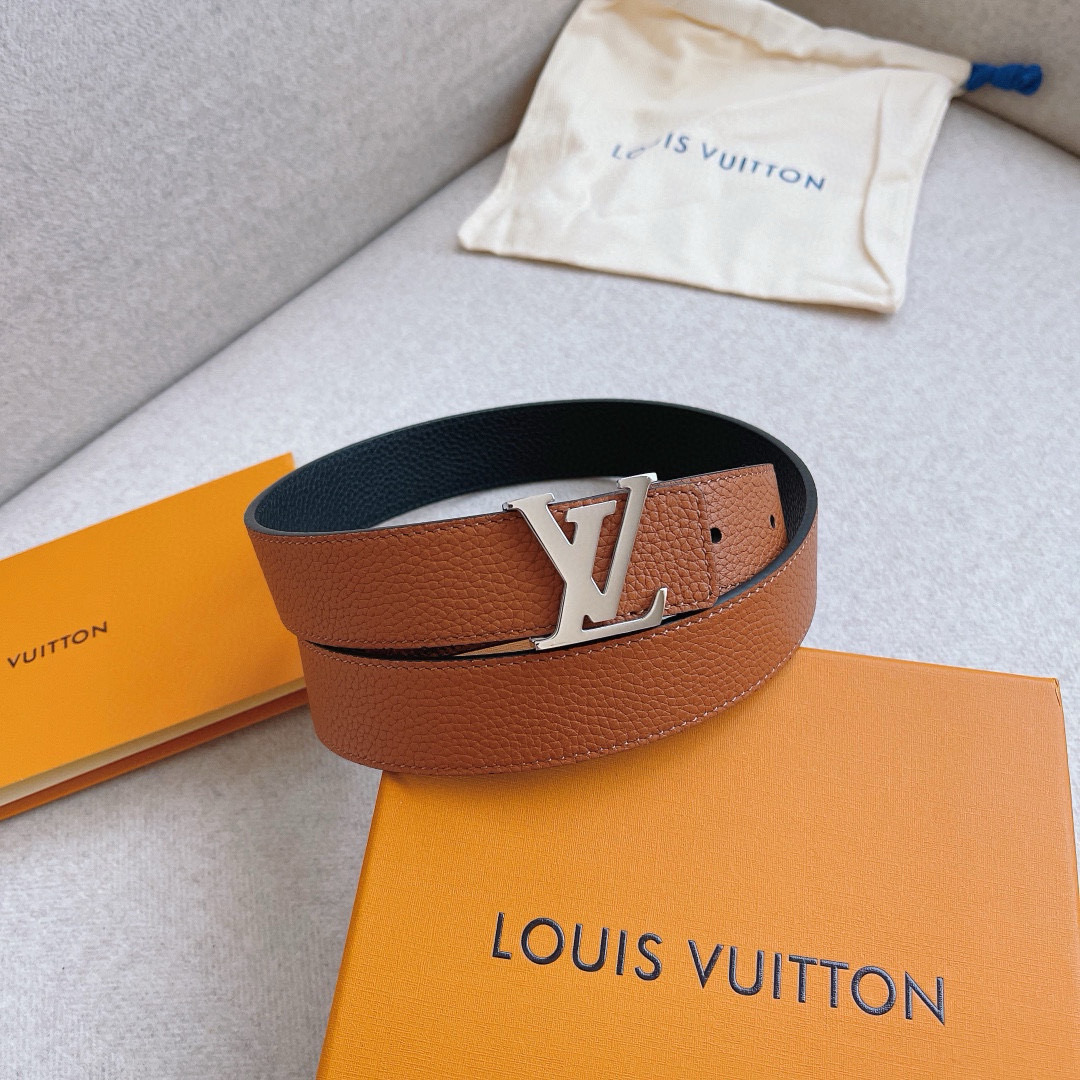 Louis Vuitton Female Basic Belt Cow Leather 30mm-s-l