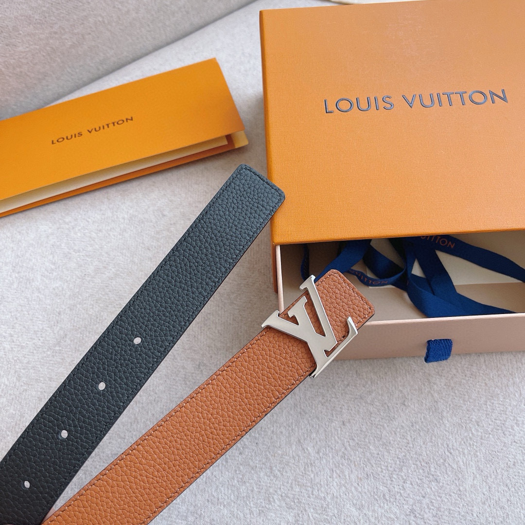 Louis Vuitton Female Basic Belt Cow Leather 30mm-s-l