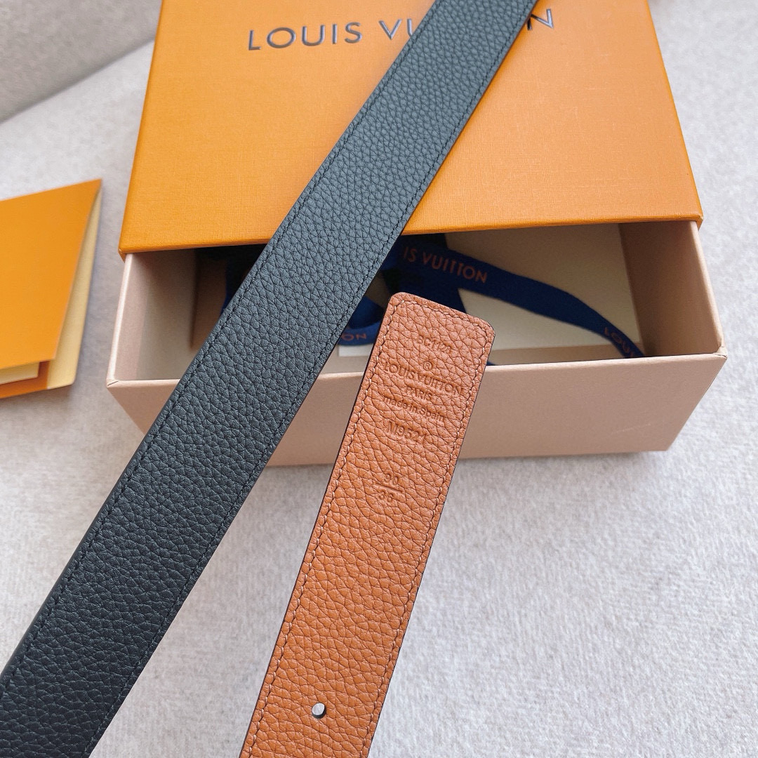Louis Vuitton Female Basic Belt Cow Leather 30mm-s-l