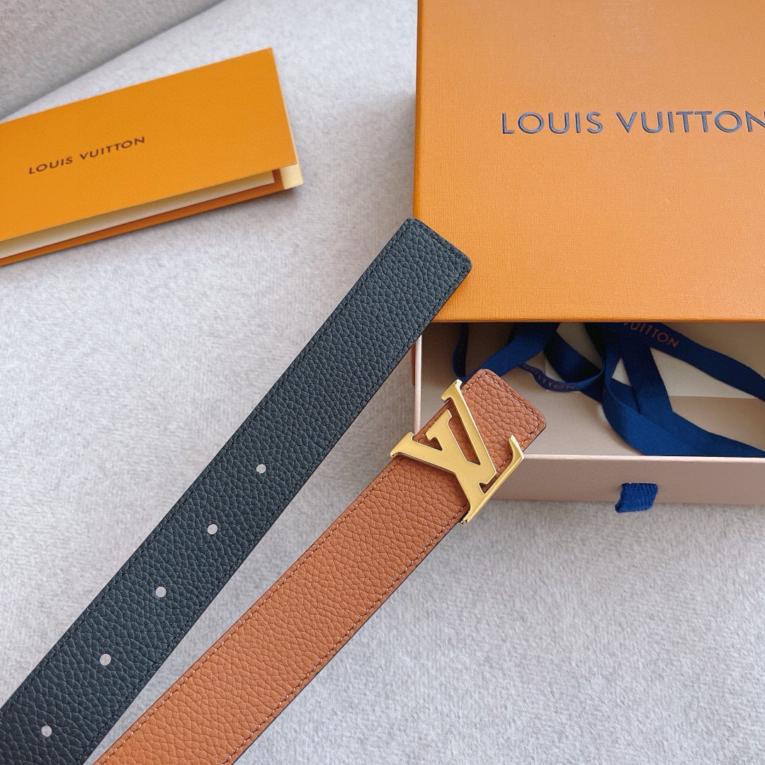 Louis Vuitton Female Basic Belt Cow Leather 30mm-s-l