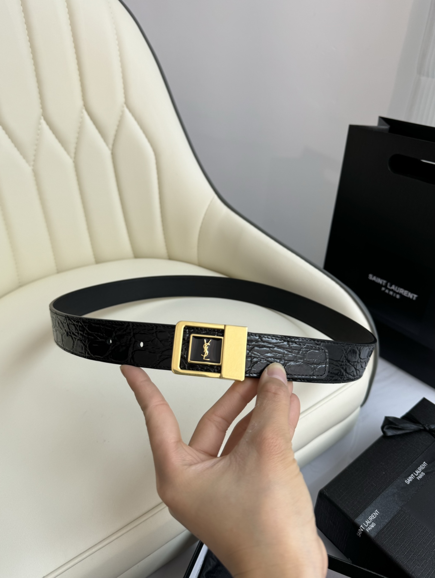 Saint Laurent Female Leather Belt S-m-l