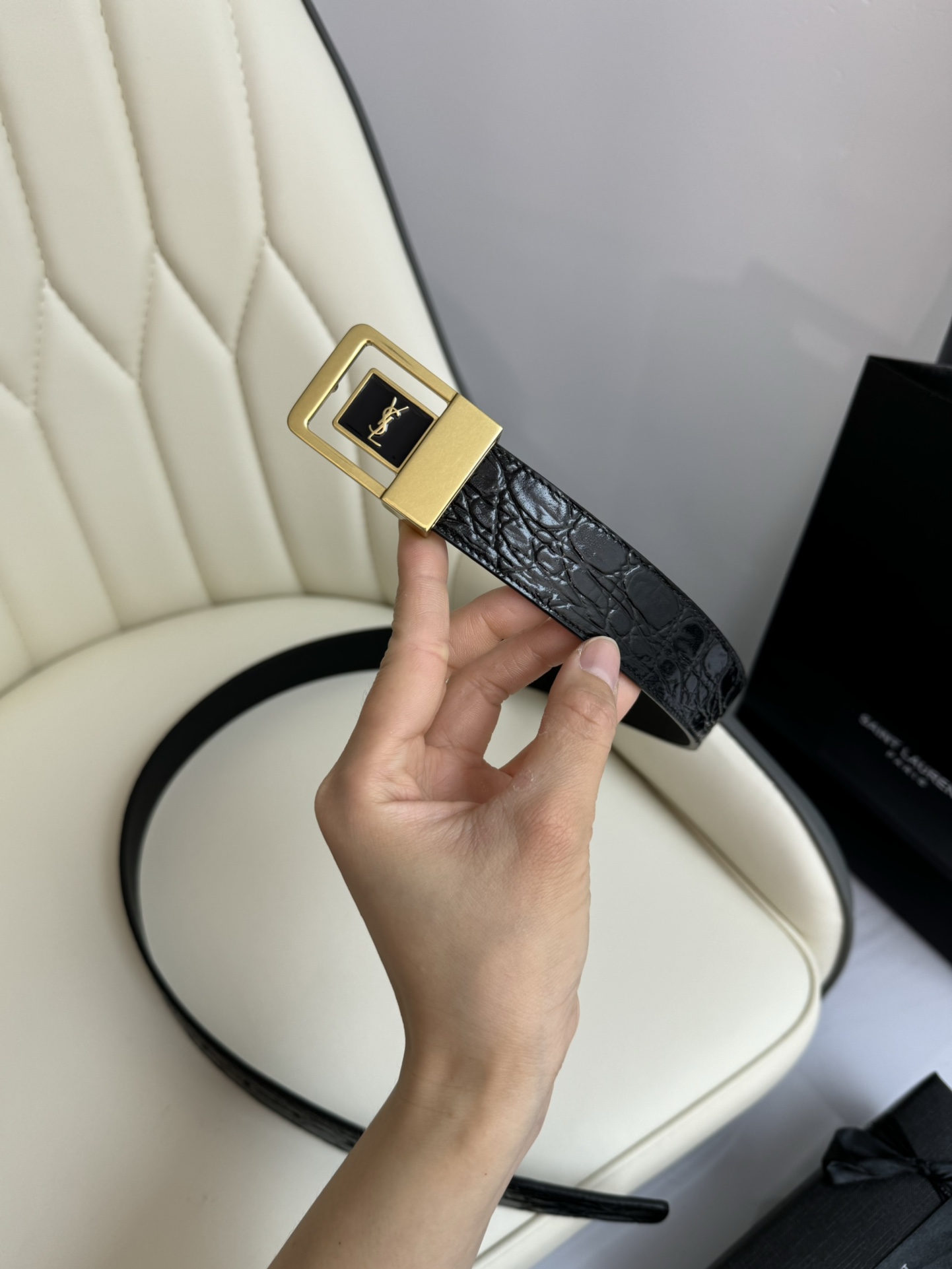 Saint Laurent Female Leather Belt S-m-l