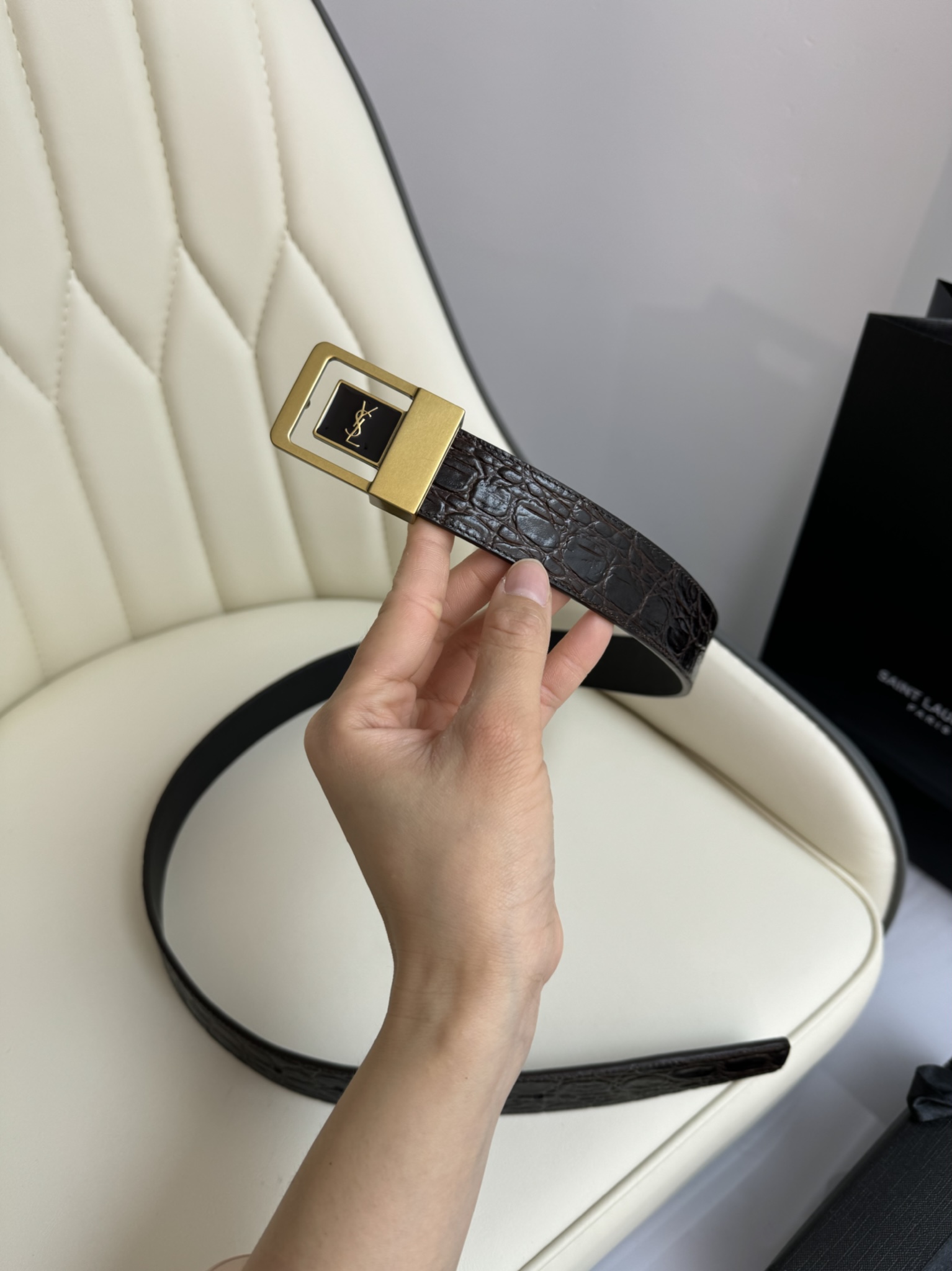 Saint Laurent Female Leather Belt S-m-l