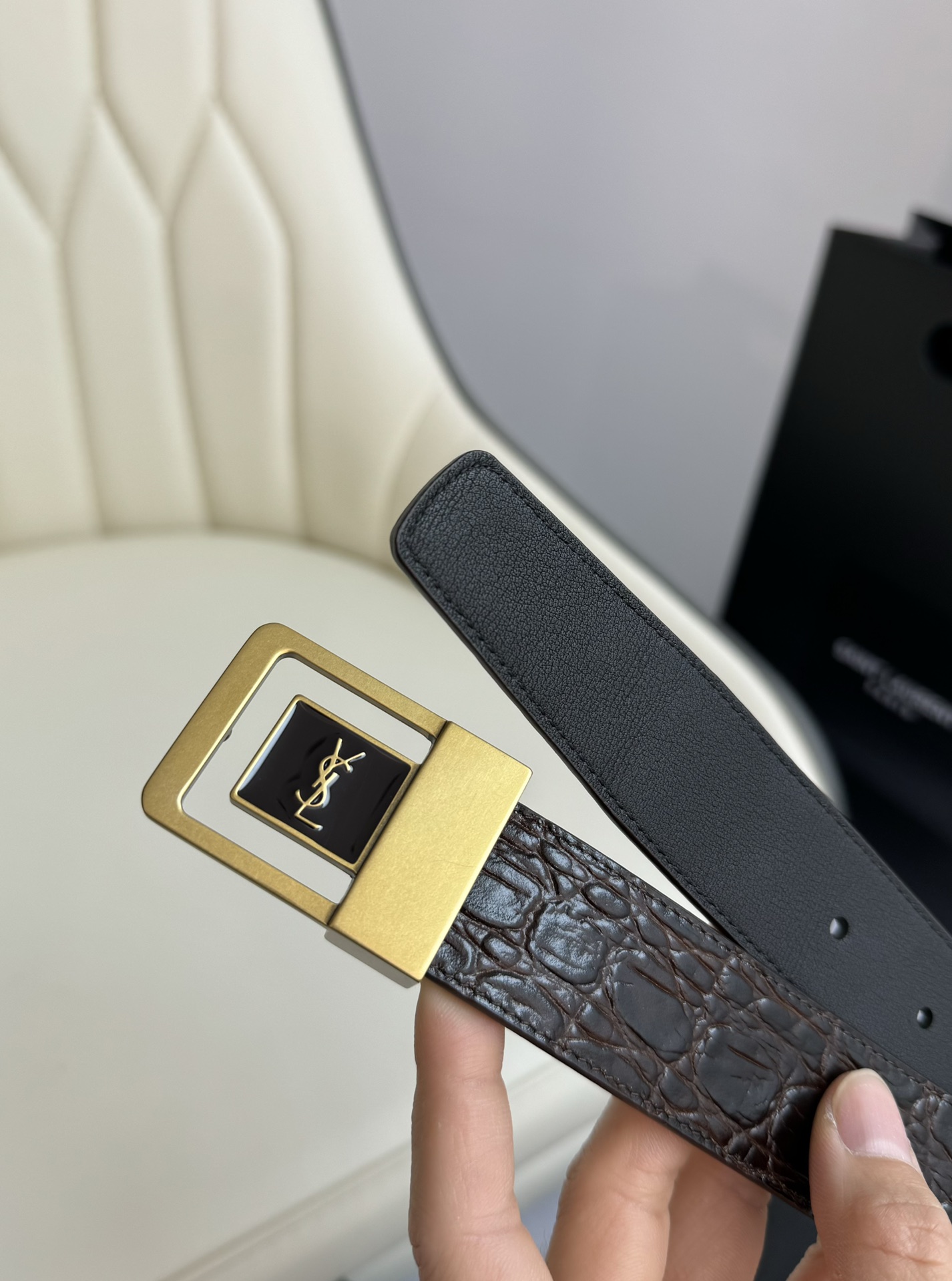 Saint Laurent Female Leather Belt S-m-l