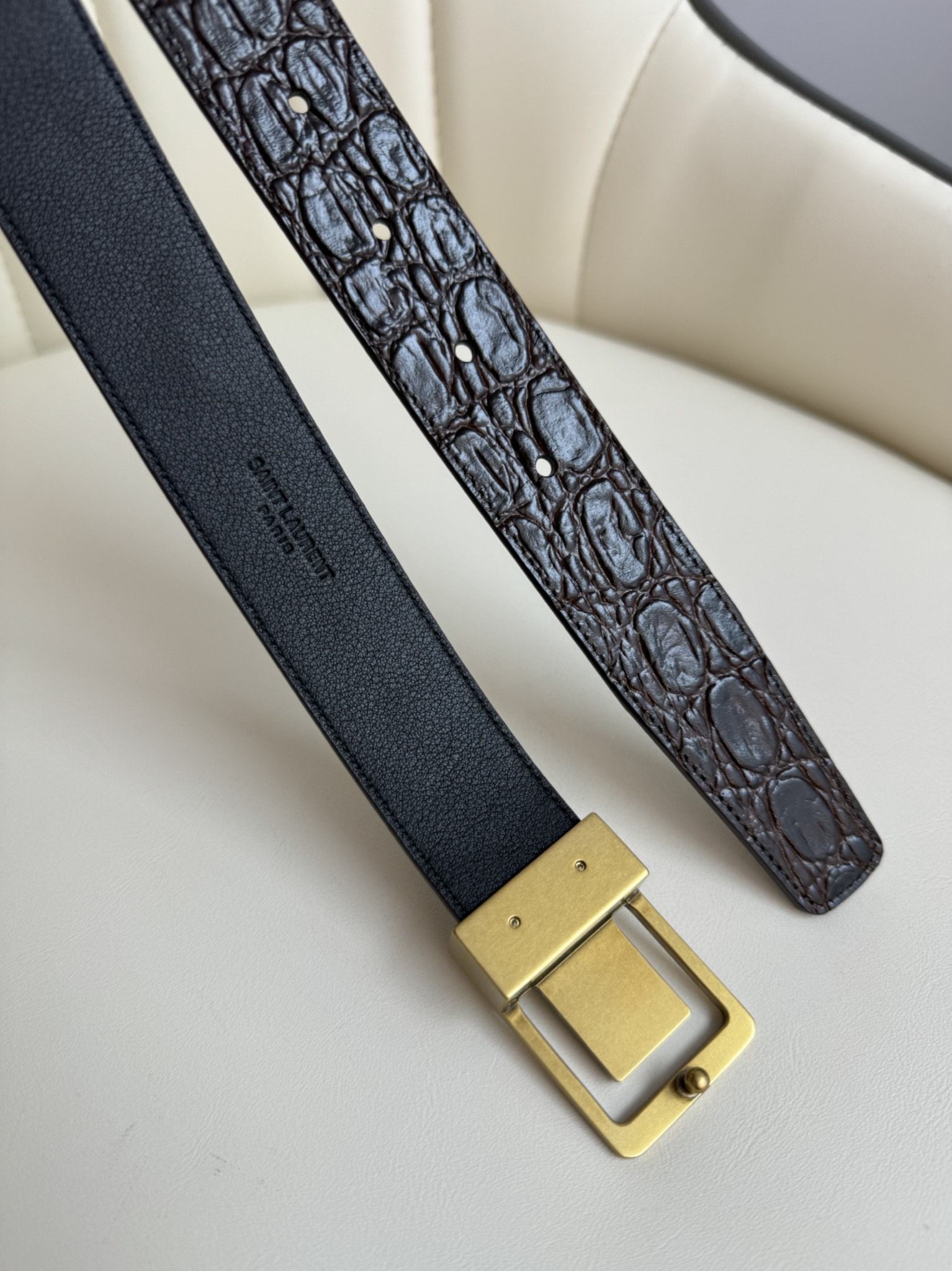 Saint Laurent Female Leather Belt S-m-l