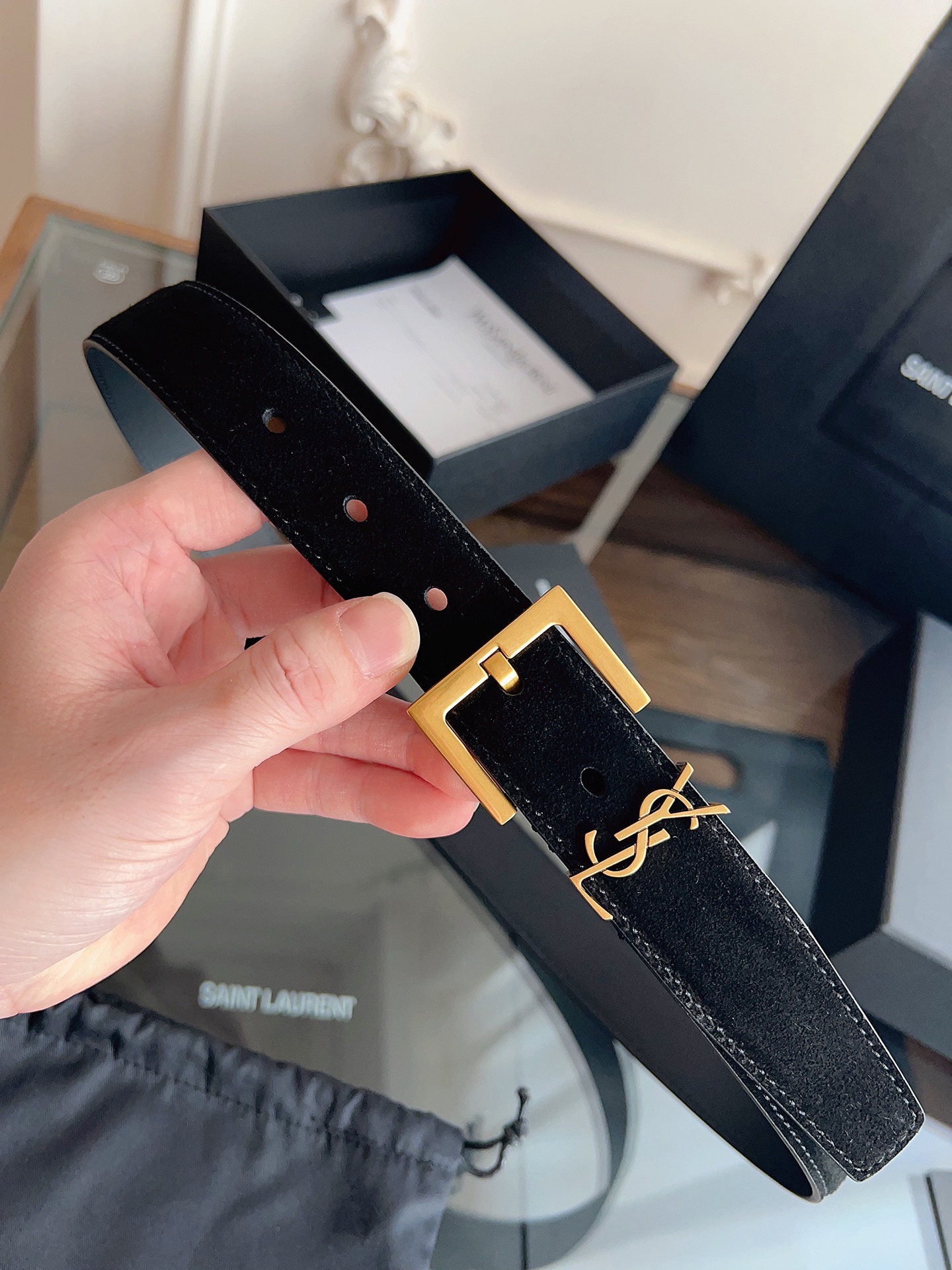 Saint Laurent Female Basic Belt S-m-l