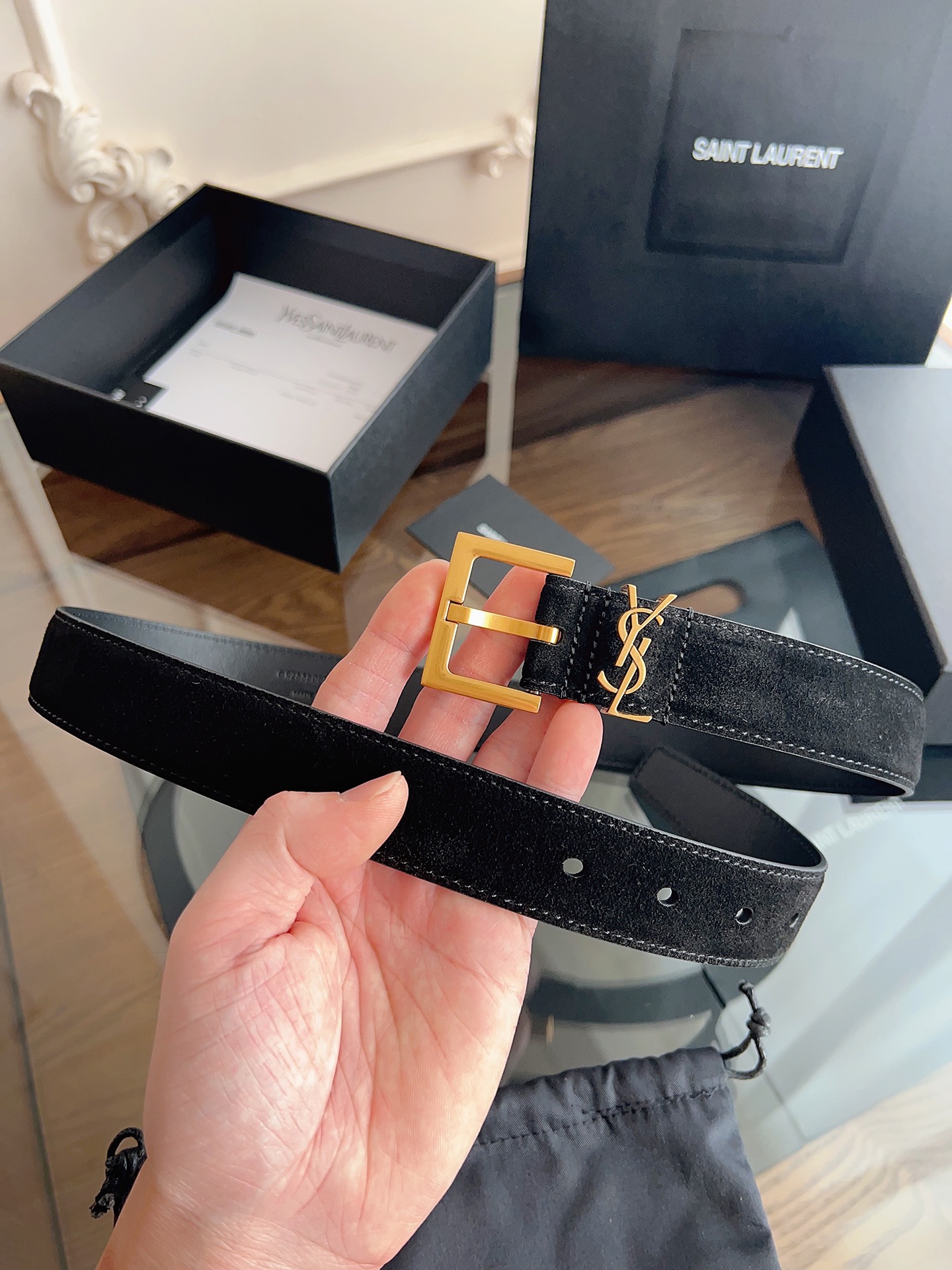 Saint Laurent Female Basic Belt S-m-l