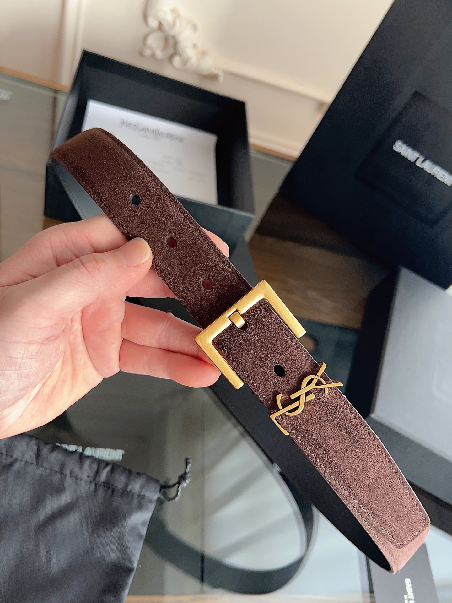 Saint Laurent Female Basic Belt S-m-l