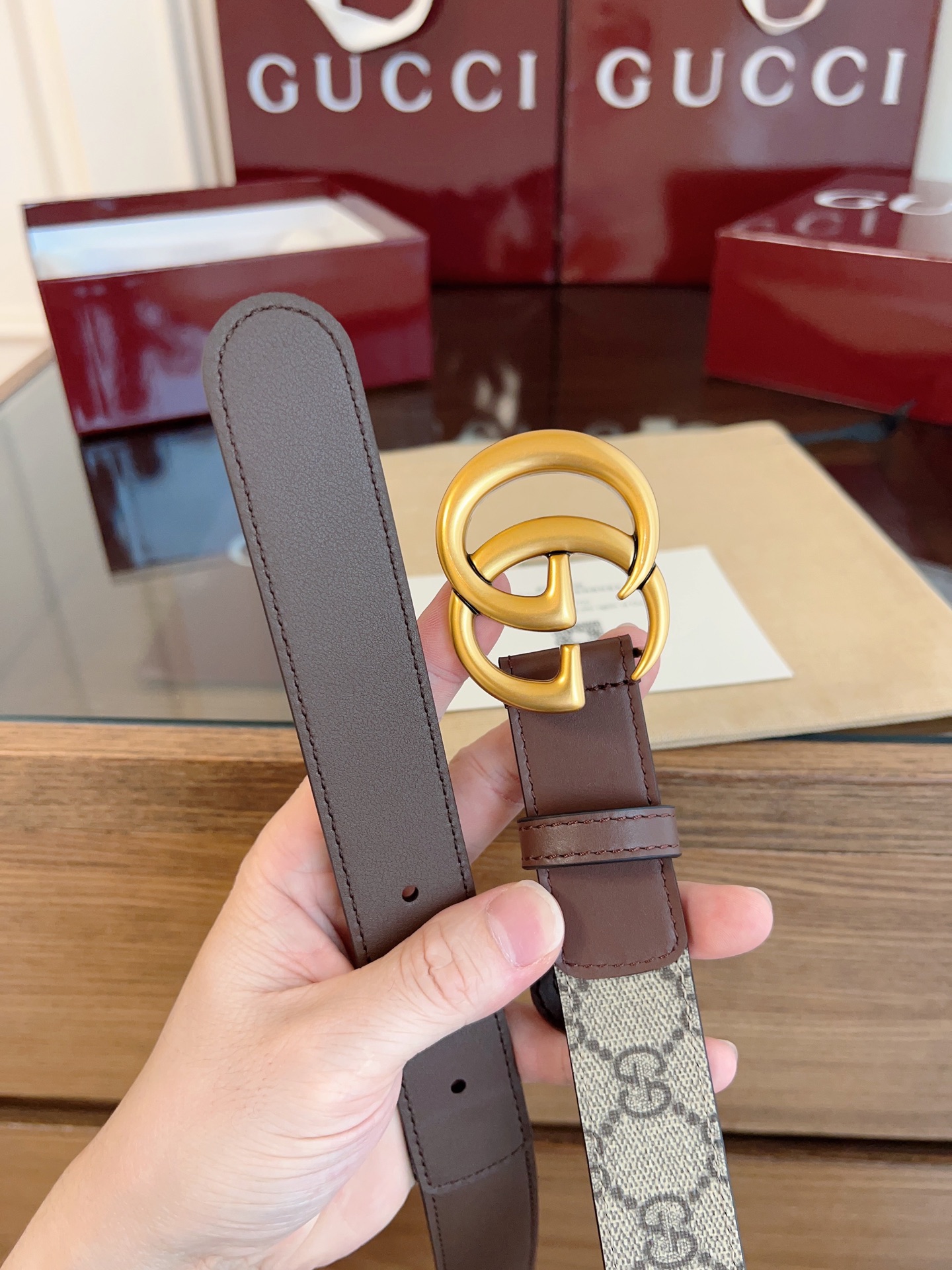 Gucci Female Basic Belt Cow Leather S-m-l