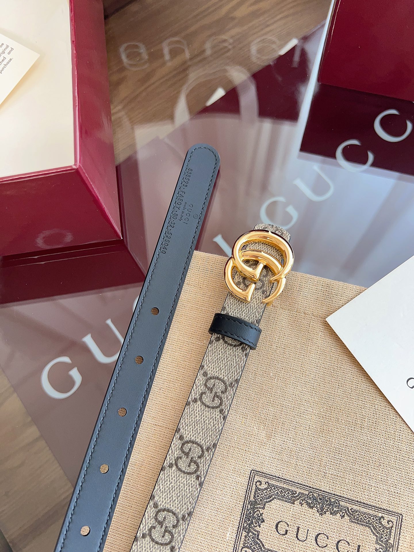 Gucci Female Basic Belt Cow Leather Black