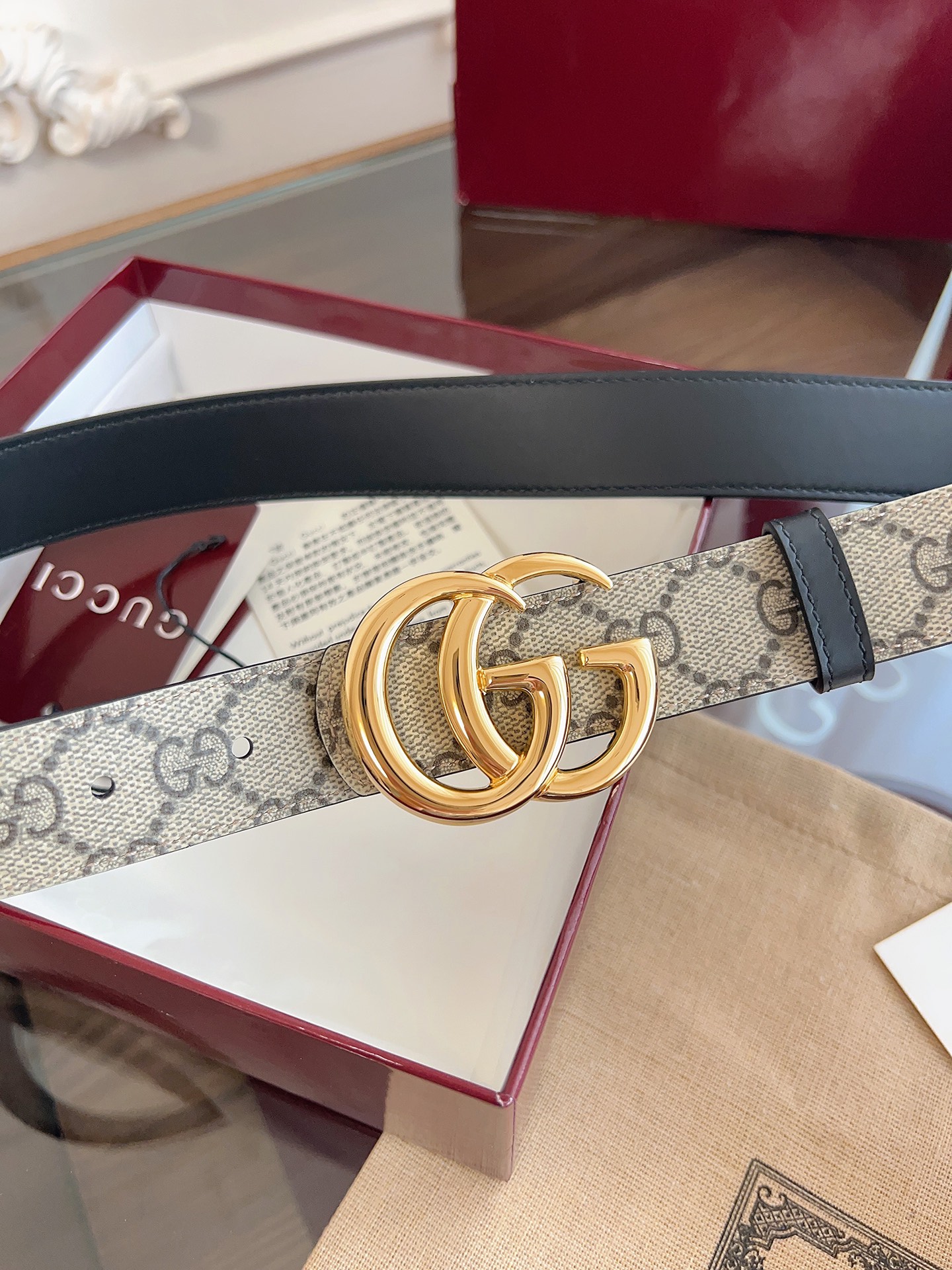 Gucci Female Basic Belt Cow Leather Black