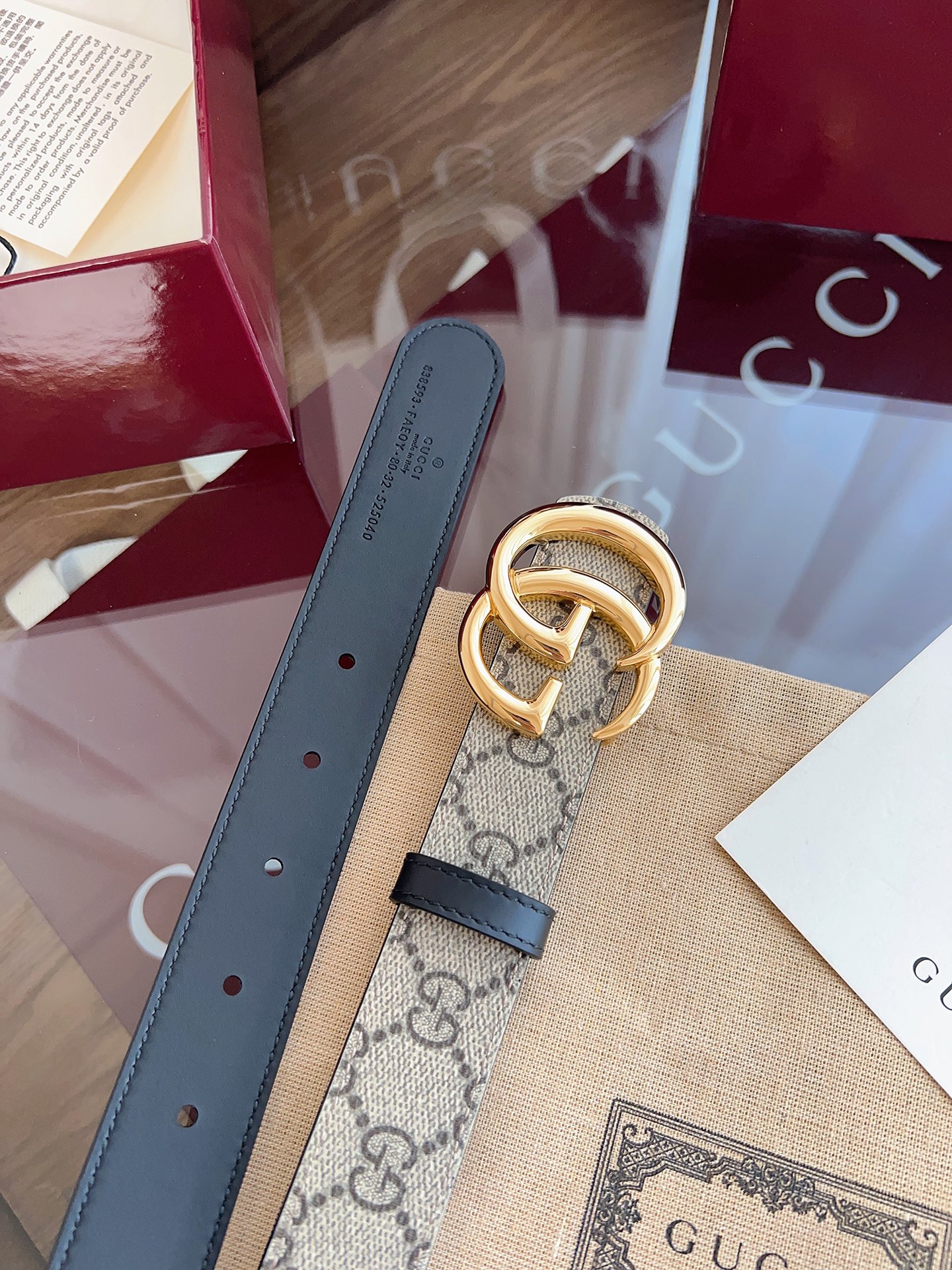 Gucci Female Basic Belt Cow Leather Black