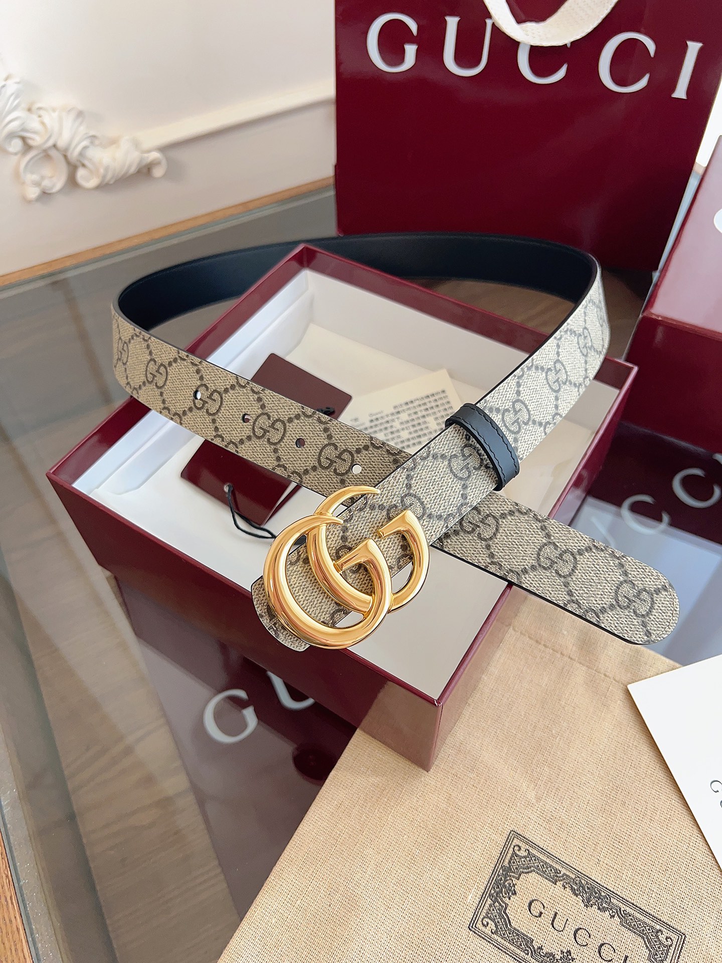 Gucci Female Basic Belt Cow Leather Black