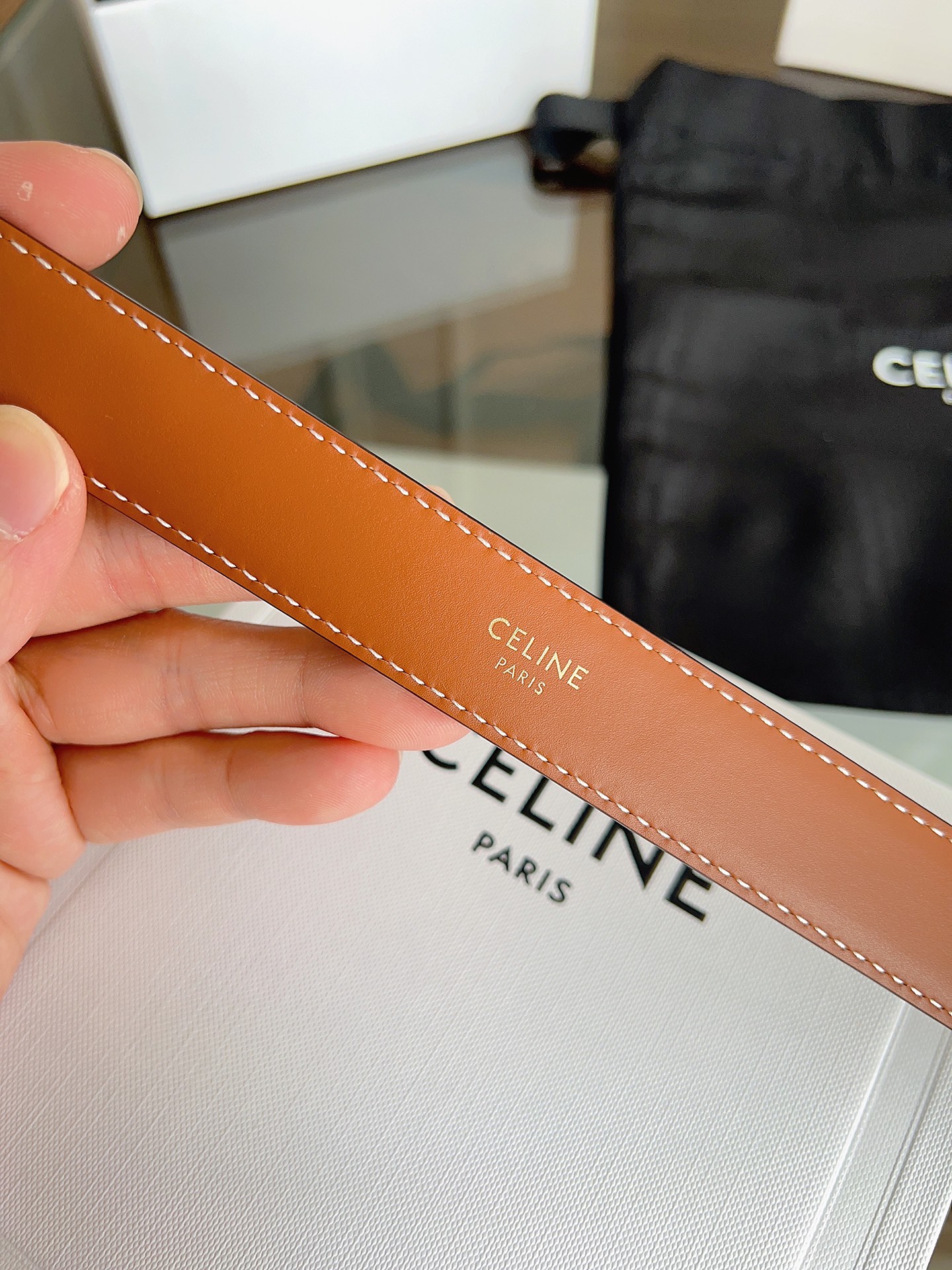 Celine Female Basic Belt Gold M-l