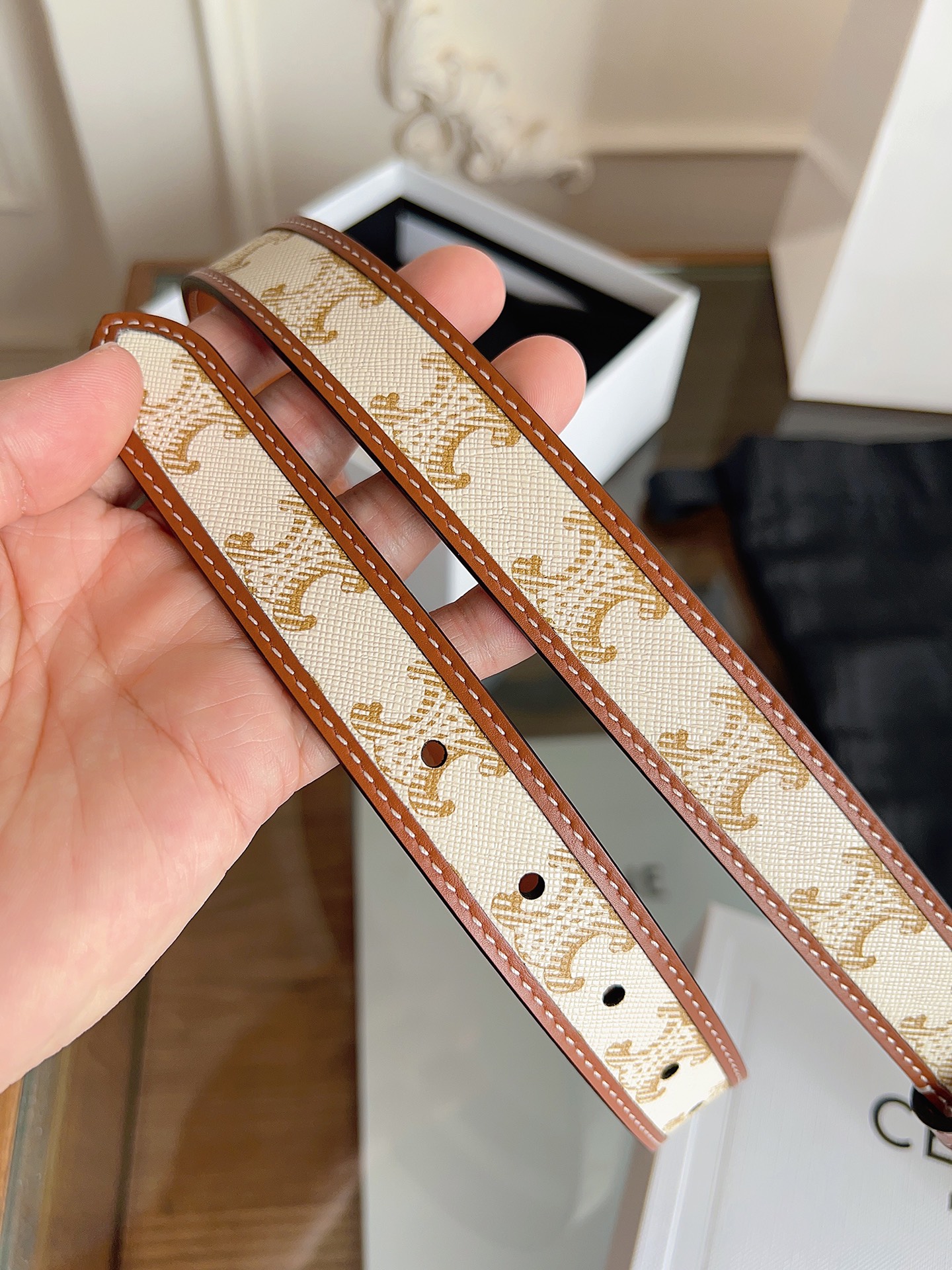 Celine Female Basic Belt Gold M-l