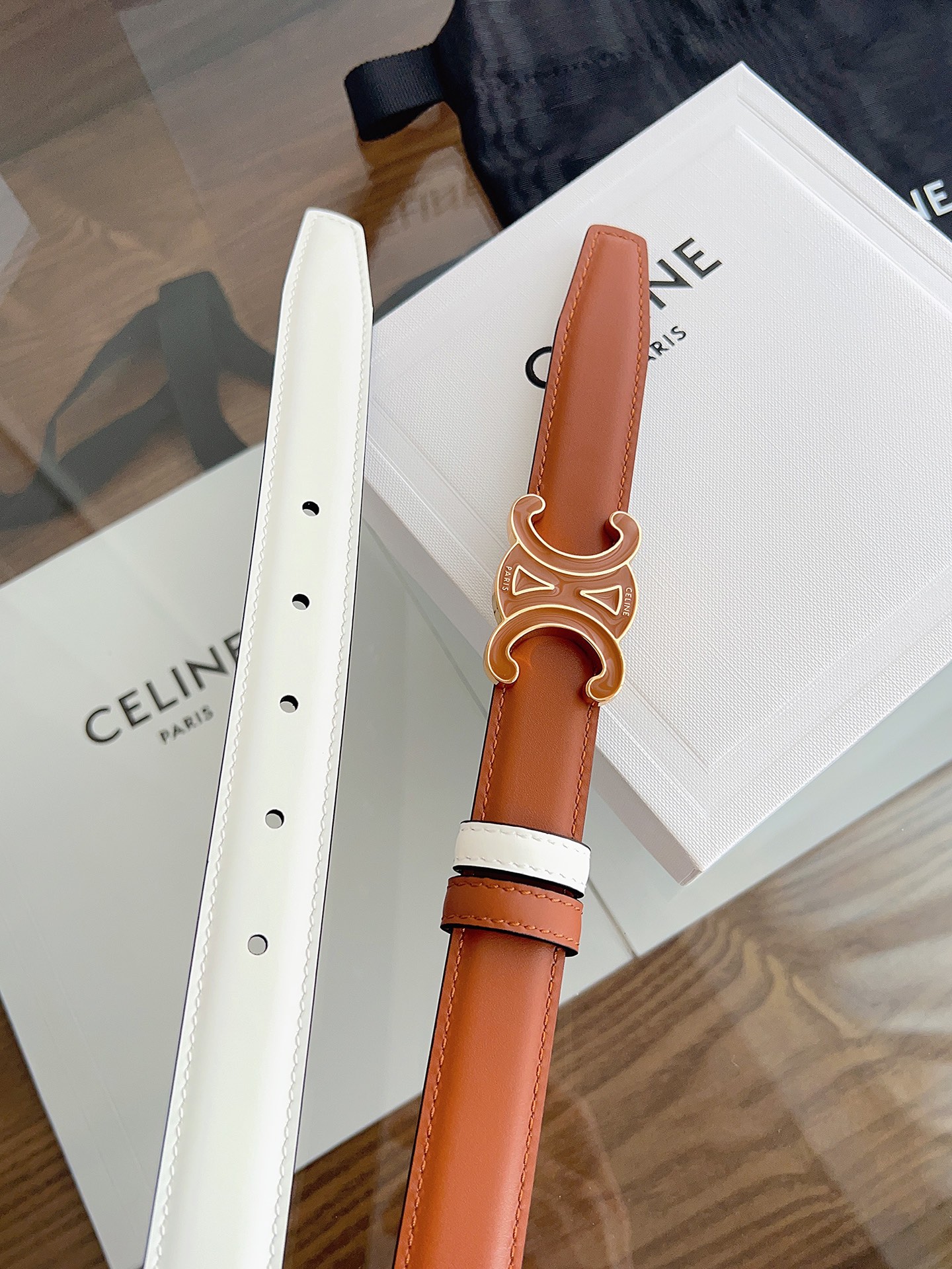 Celine Female Basic Belt Gold M-l