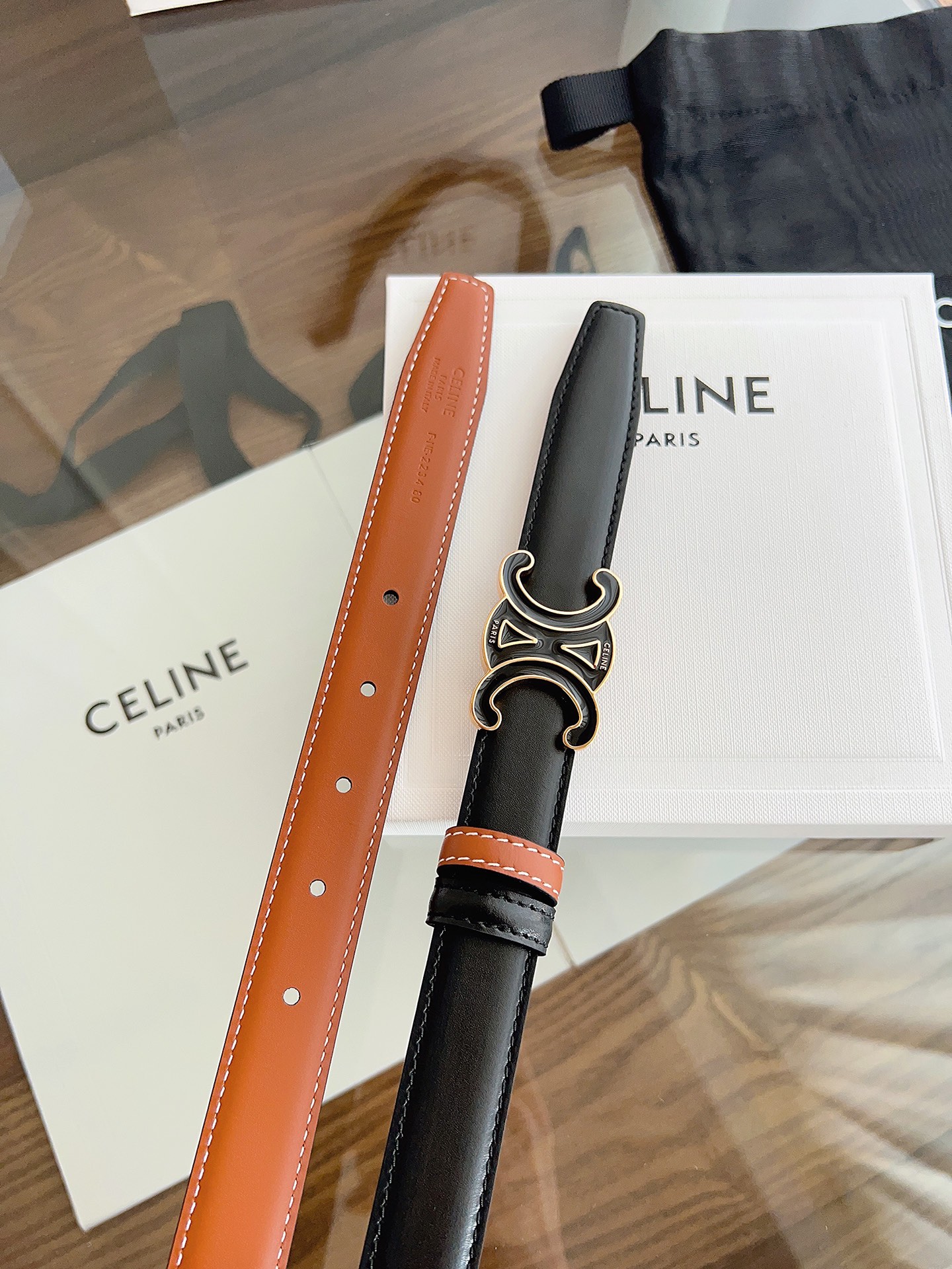 Celine Female Basic Belt Gold M-l