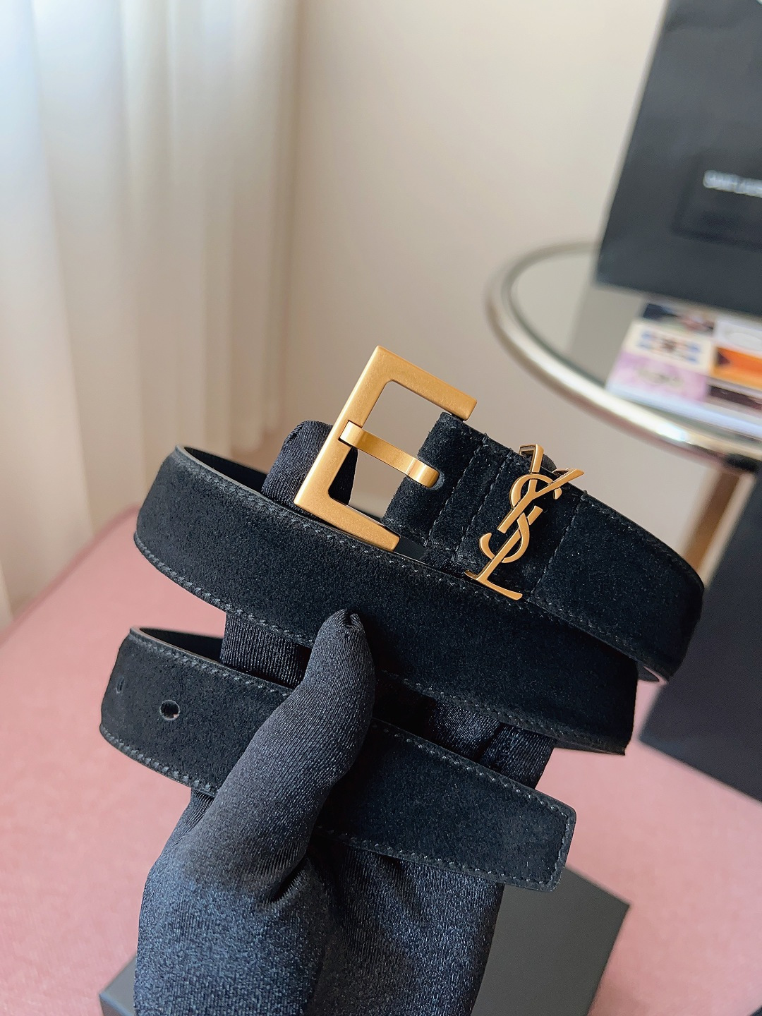 Saint Laurent Female Basic Belt Cow Leather S-l