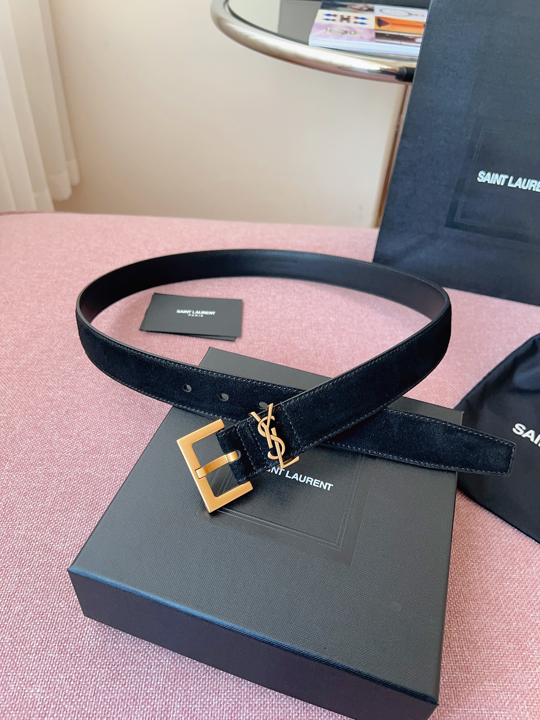 Saint Laurent Female Basic Belt Cow Leather S-l
