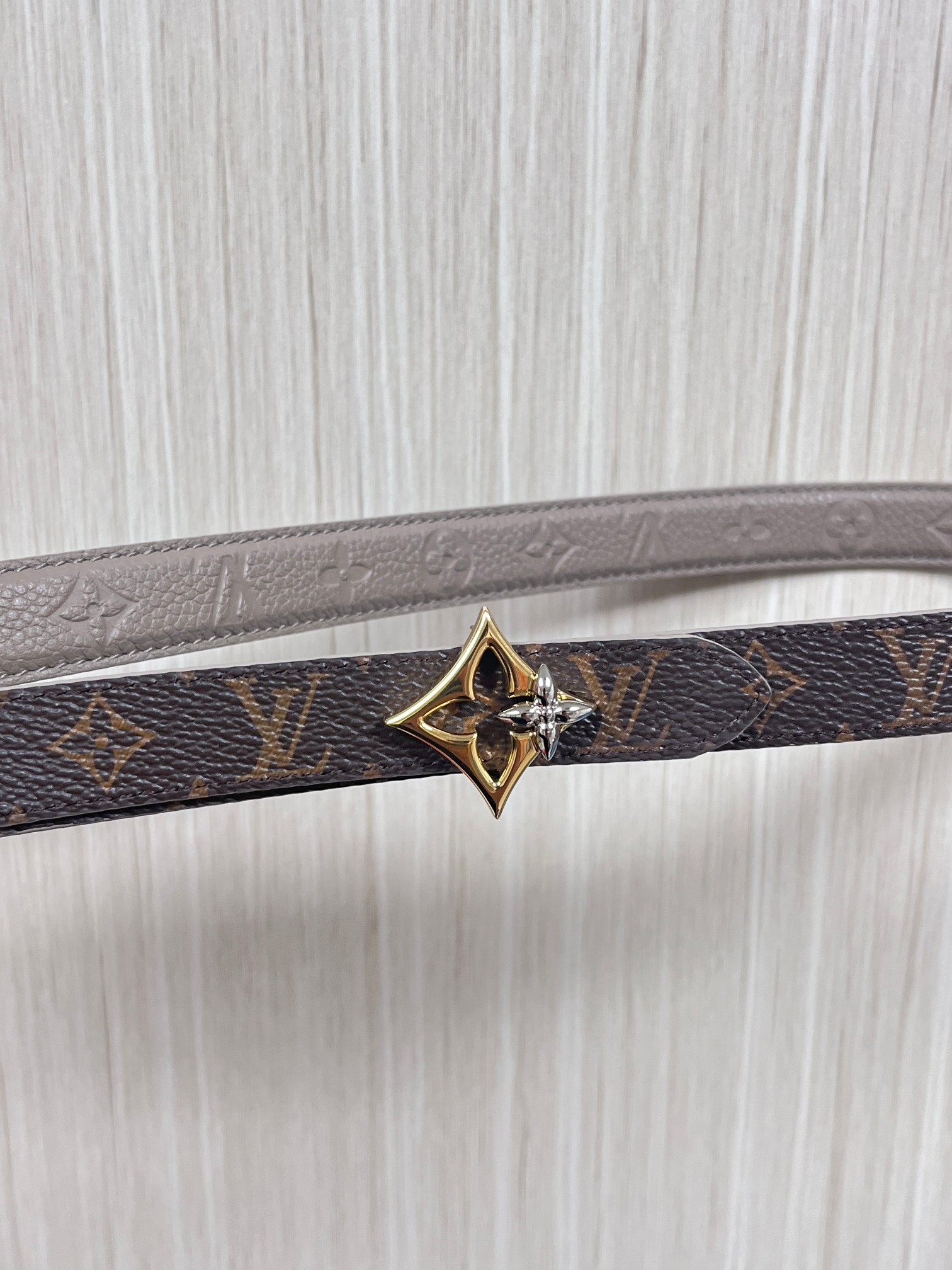 Female Basic Belt Cow Leather Gray