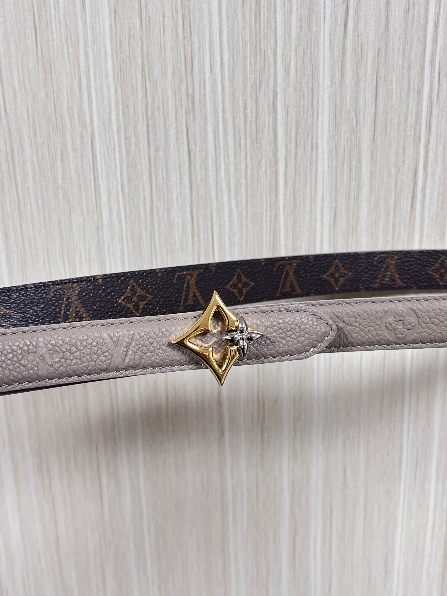 Female Basic Belt Cow Leather Gray