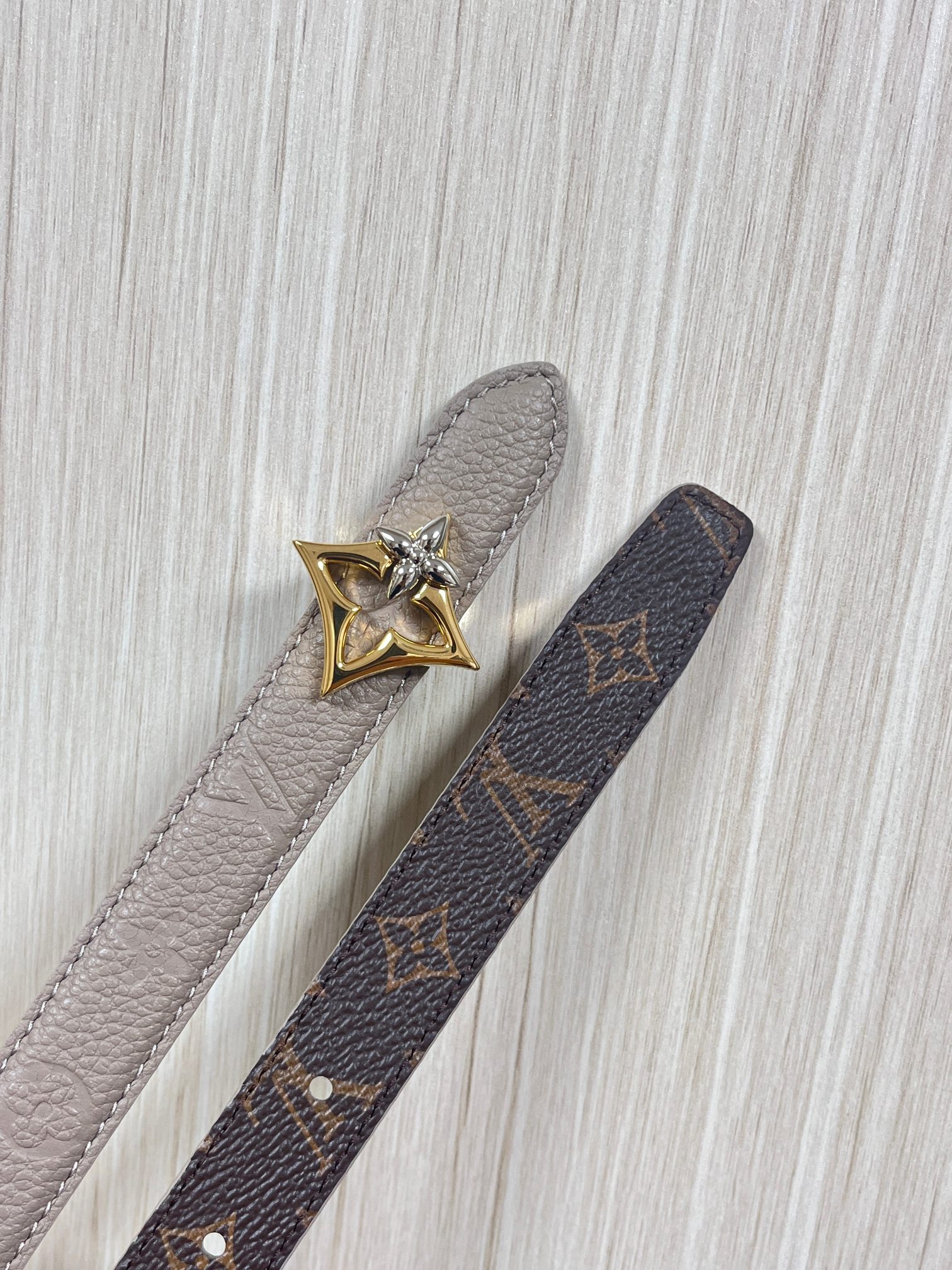 Female Basic Belt Cow Leather Gray
