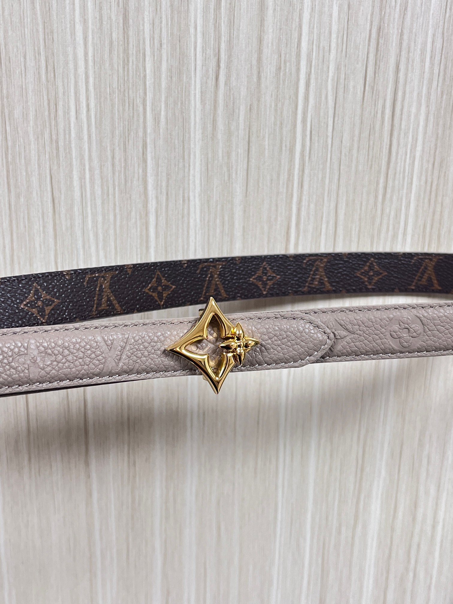 Female Basic Belt Cow Leather Gray