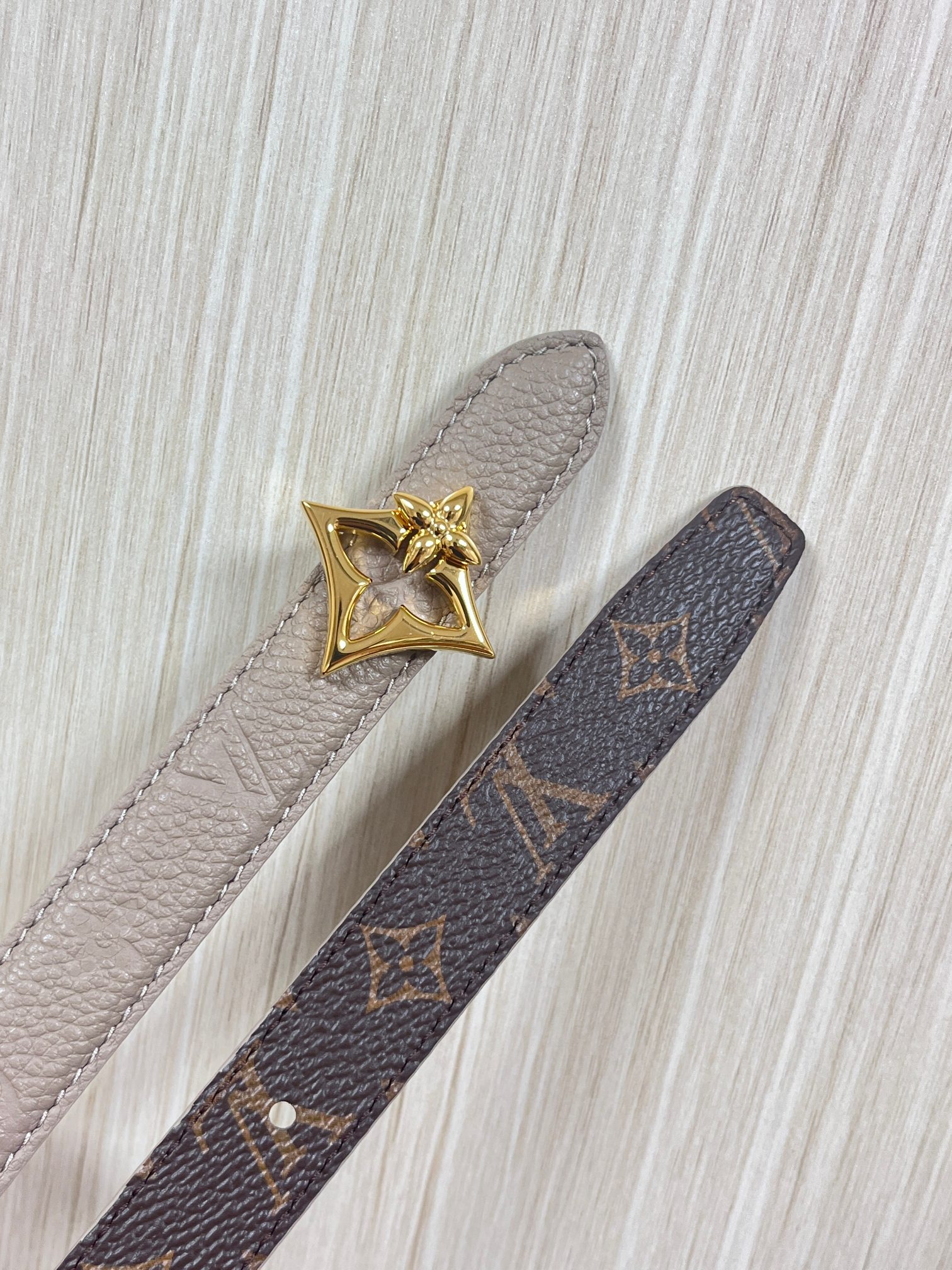 Female Basic Belt Cow Leather Gray