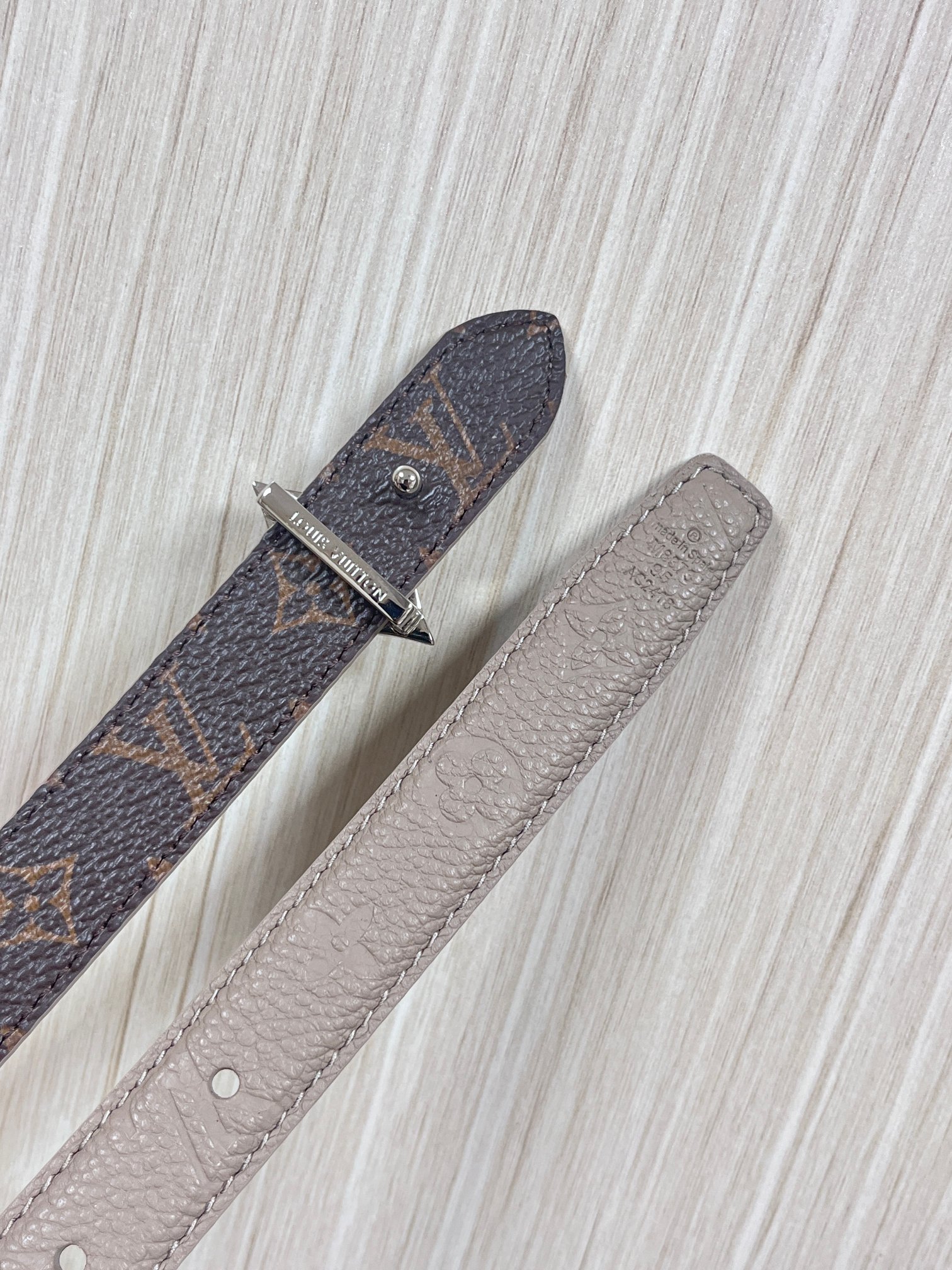 Female Basic Belt Cow Leather Gray