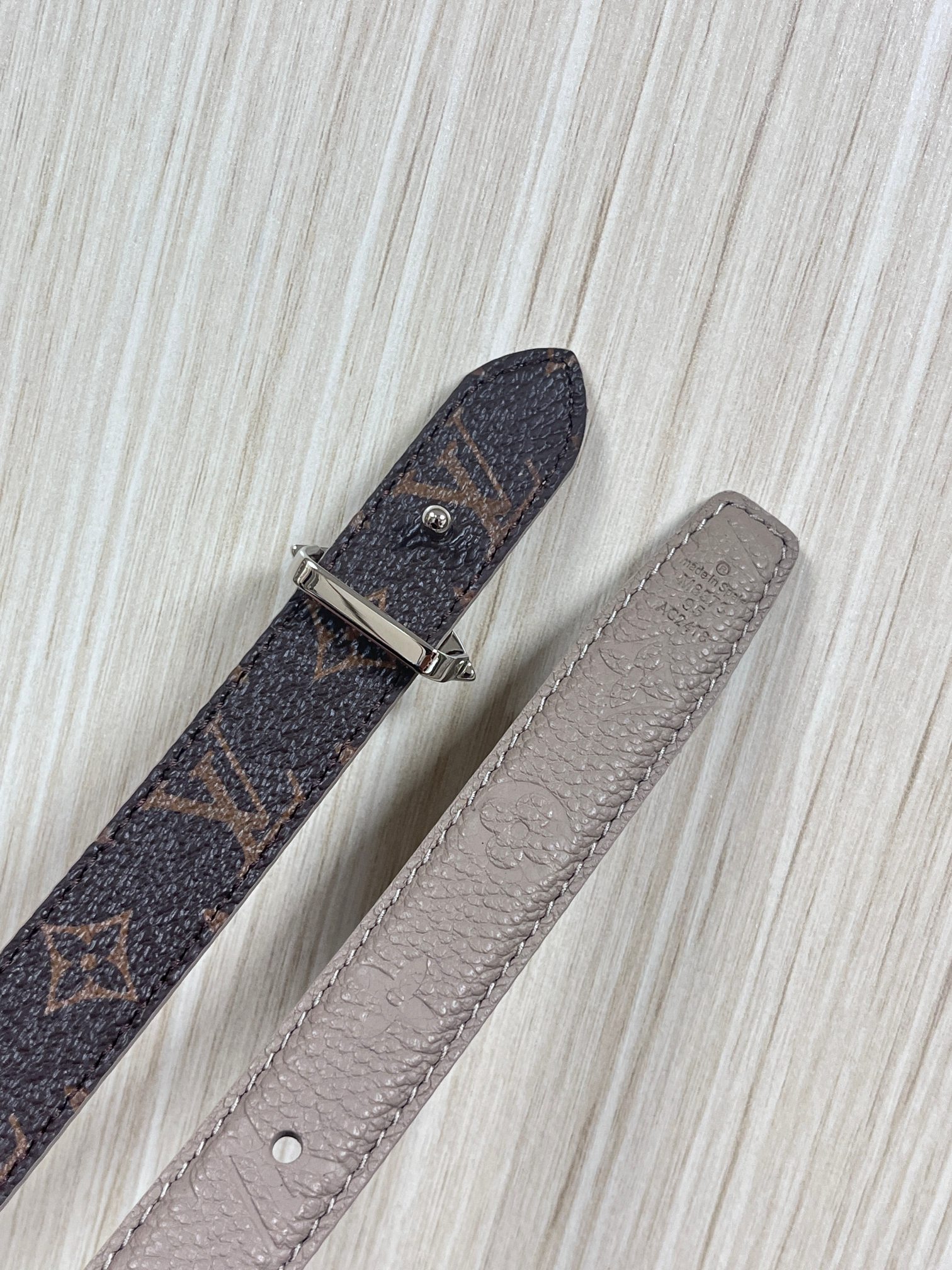 Female Basic Belt Cow Leather Gray